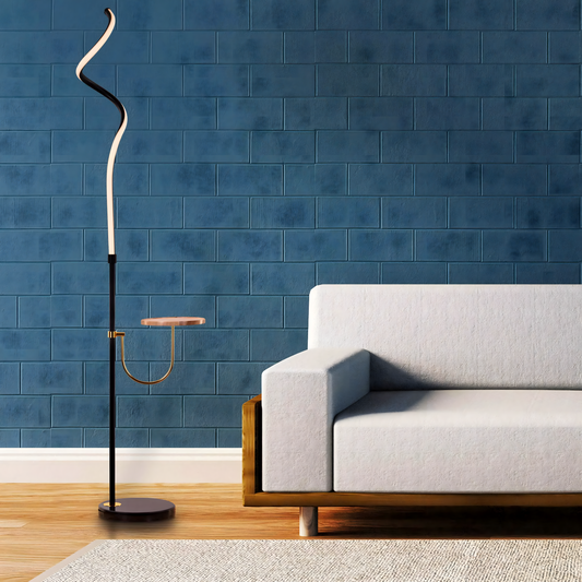 Dimmable LED floor lamp with spiral design