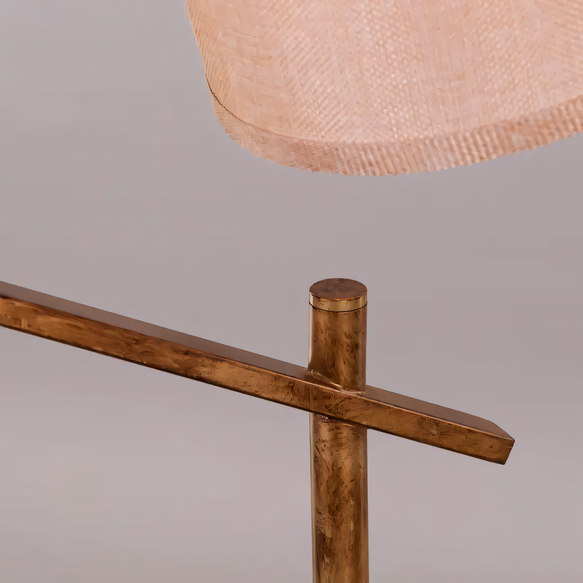 Matte gold finish on the Effortless Signature (Beige Shade) Floor Lamp