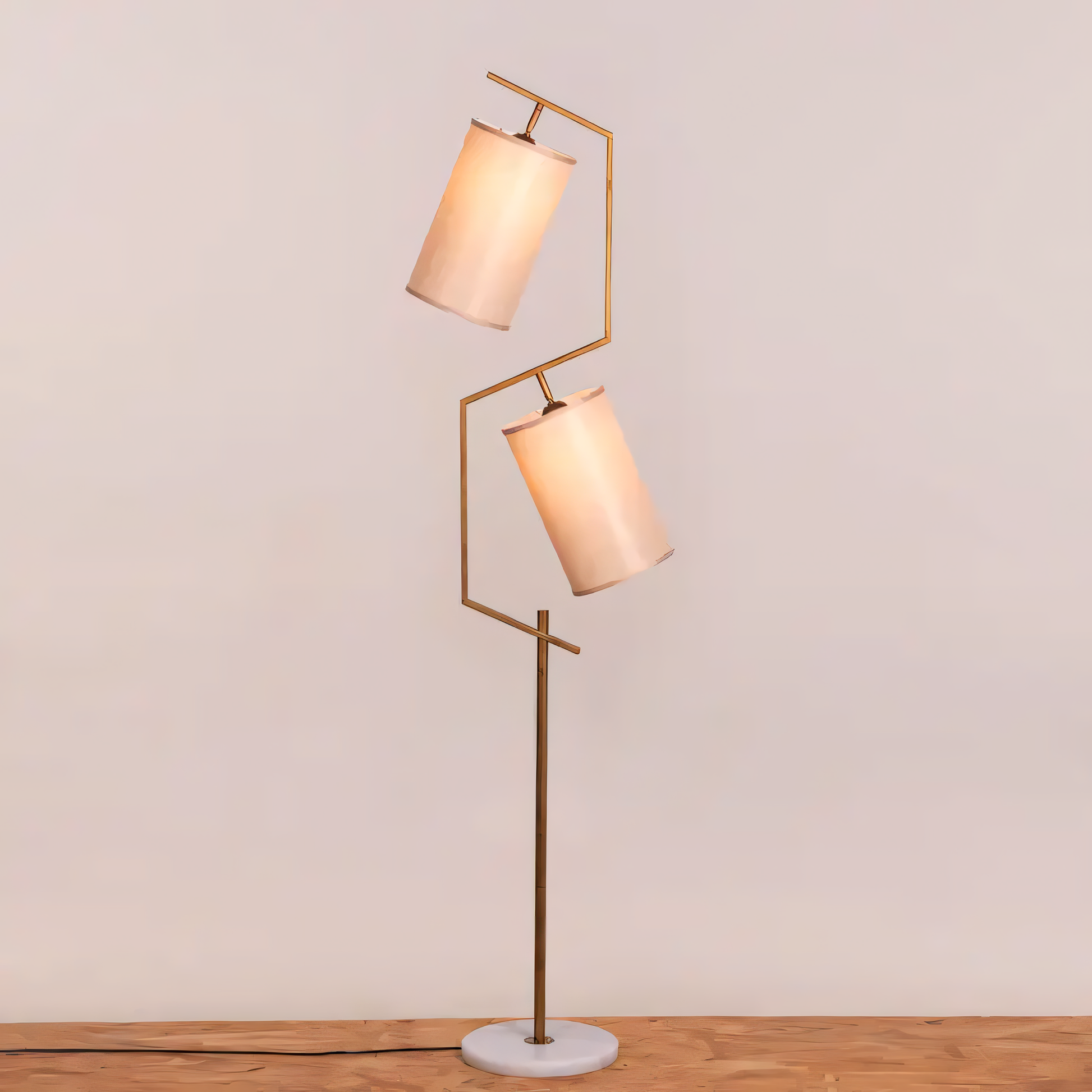 Beige-colored fabric shade of the Effortless Signature (Beige Shade) Floor Lamp