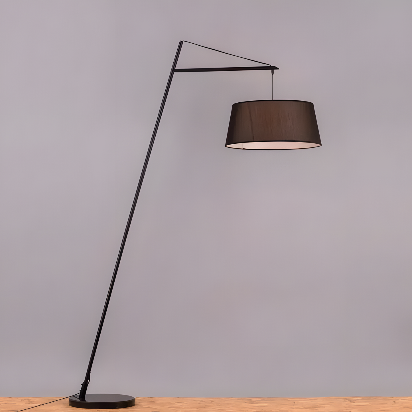 Sophisticated black marble base floor lamp