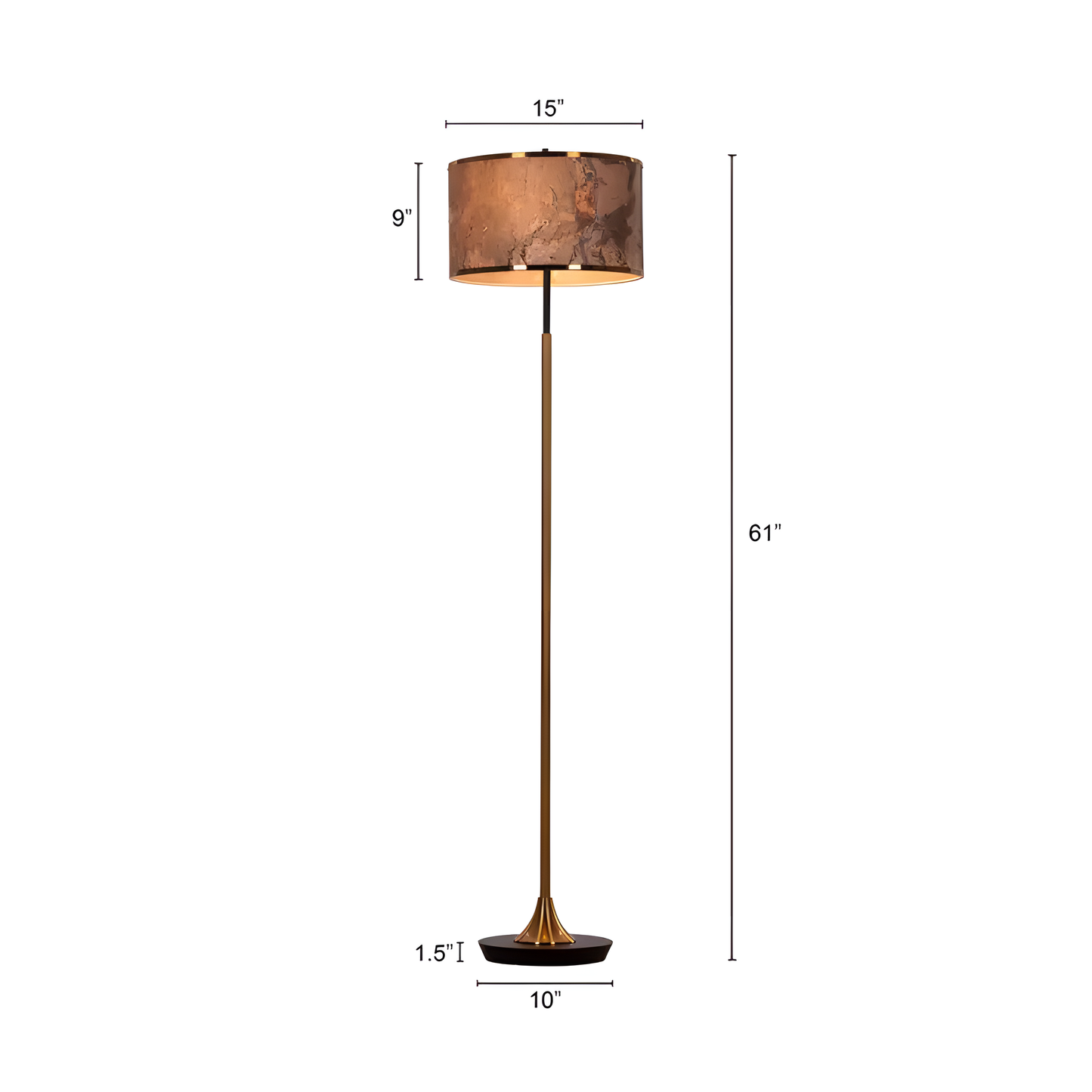 Slate Abate (Stone Veneer) Floor Lamp