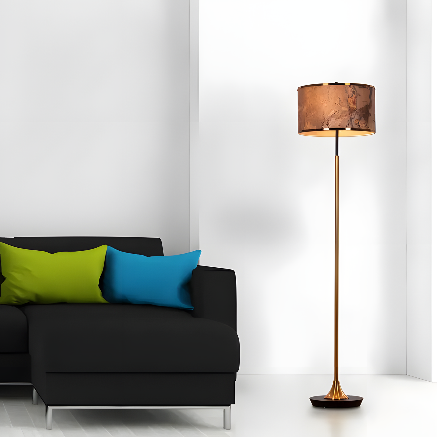 Slate Abate (Stone Veneer) Floor Lamp