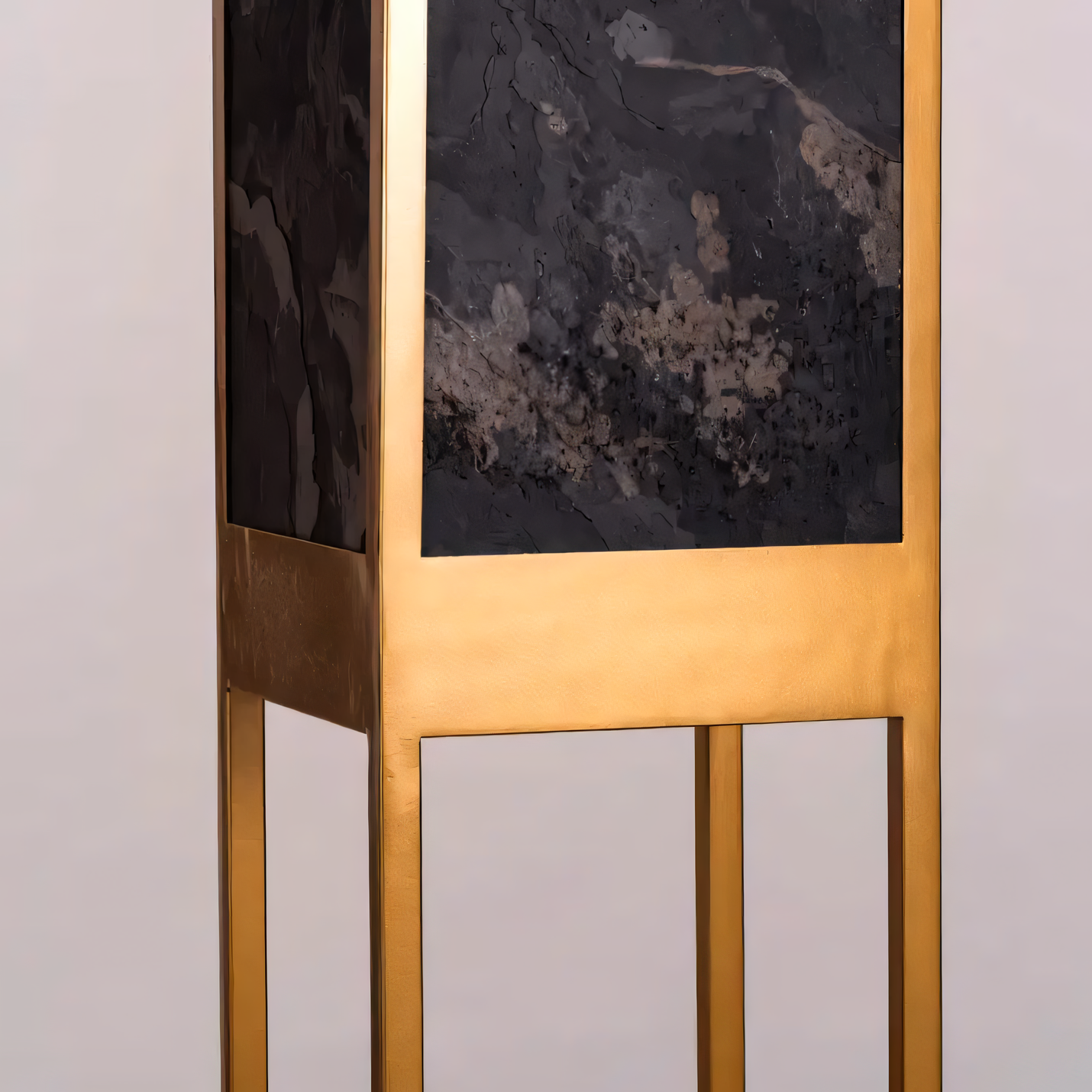 Slate Bait (Stone Veneer, Built-In LED) Floor Lamp