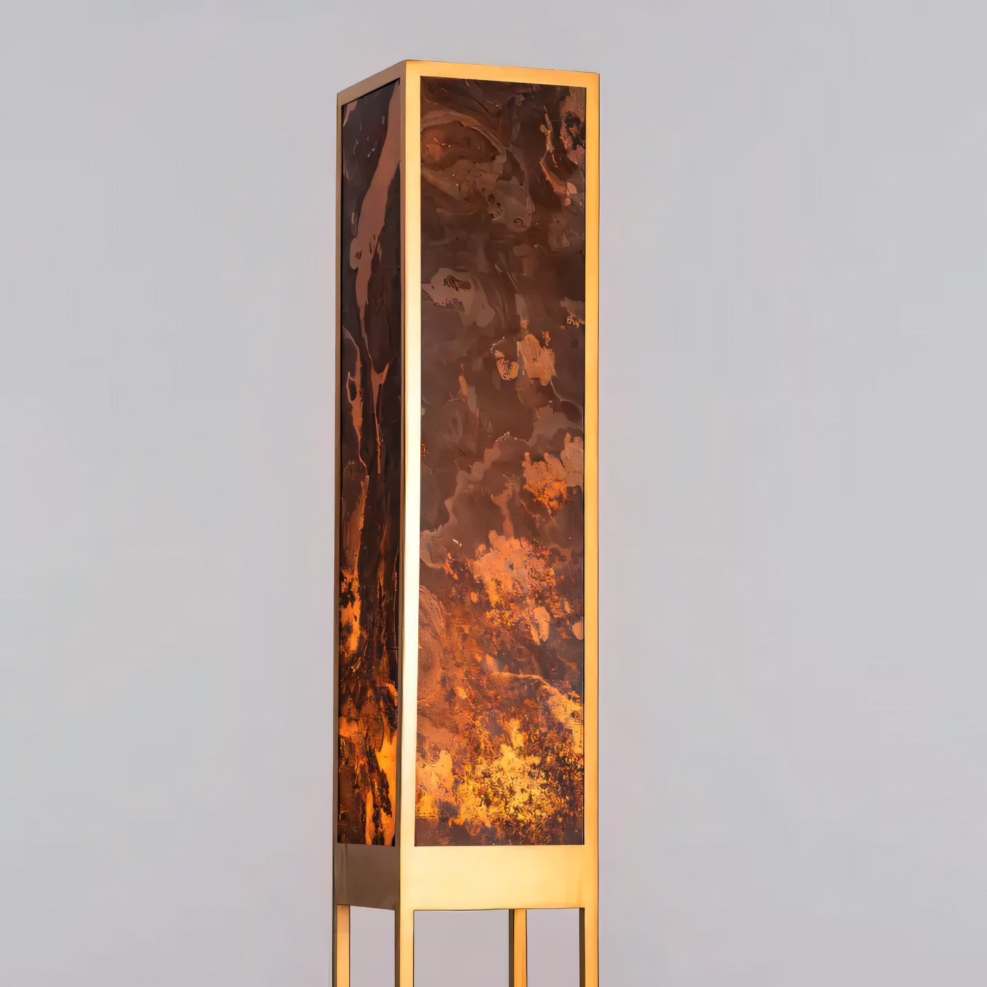 Slate Bait (Stone Veneer, Built-In LED) Floor Lamp