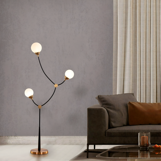 Sleek, metal frame of the I Owe You (Short) Floor Lamp