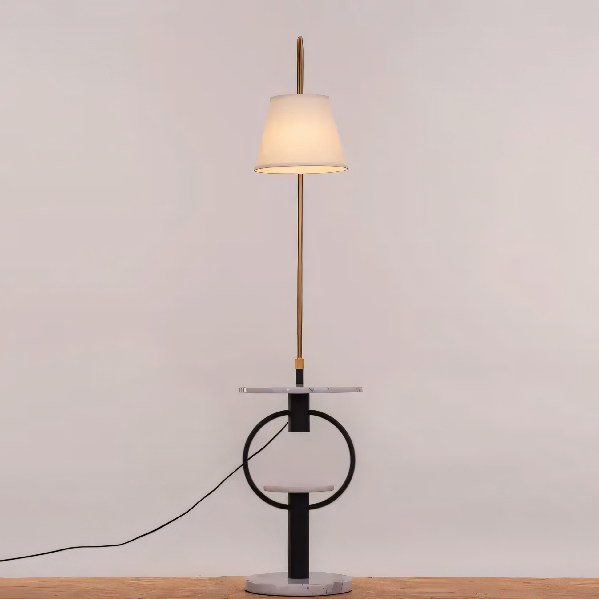 Face The Music (Marble) Floor Lamp in a sophisticated living room