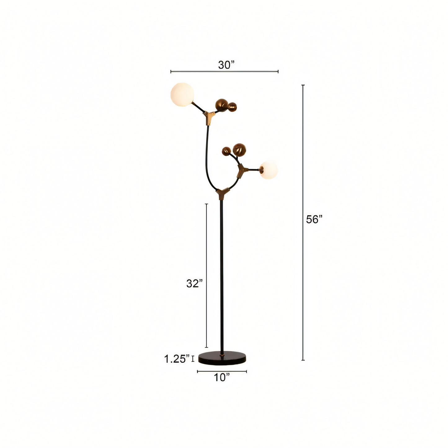 Tree-shaped design of the Owe & Awe Floor Lamp adding organic elegance to a space