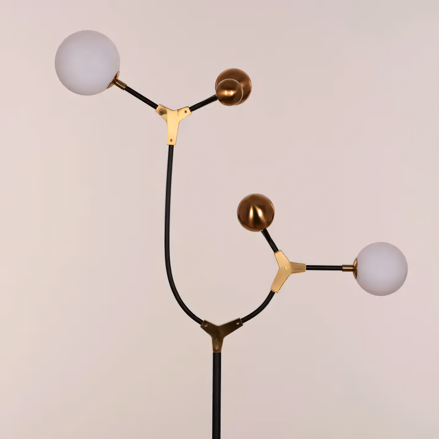 Owe & Awe Floor Lamp as a focal point in a cozy and modern living room setting