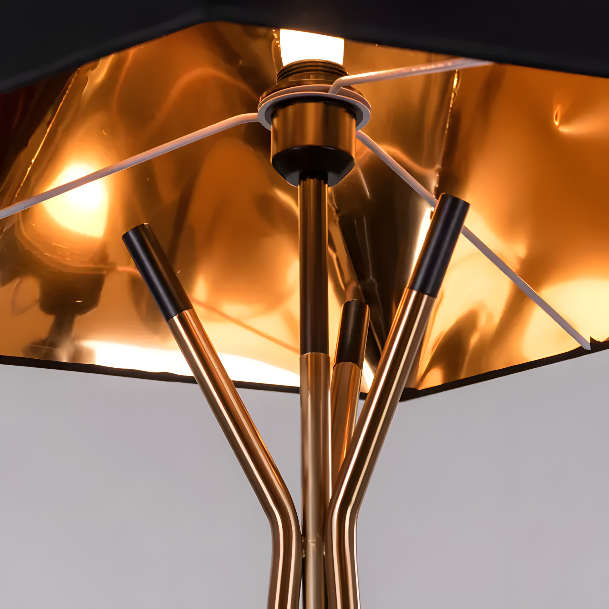 Warm and inviting glow from the Skyfall Floor Lamp