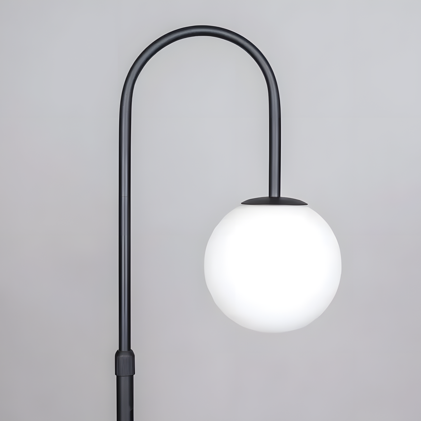 Sleek black metal frame of the Take A Trip (Black) Marble Floor Lamp