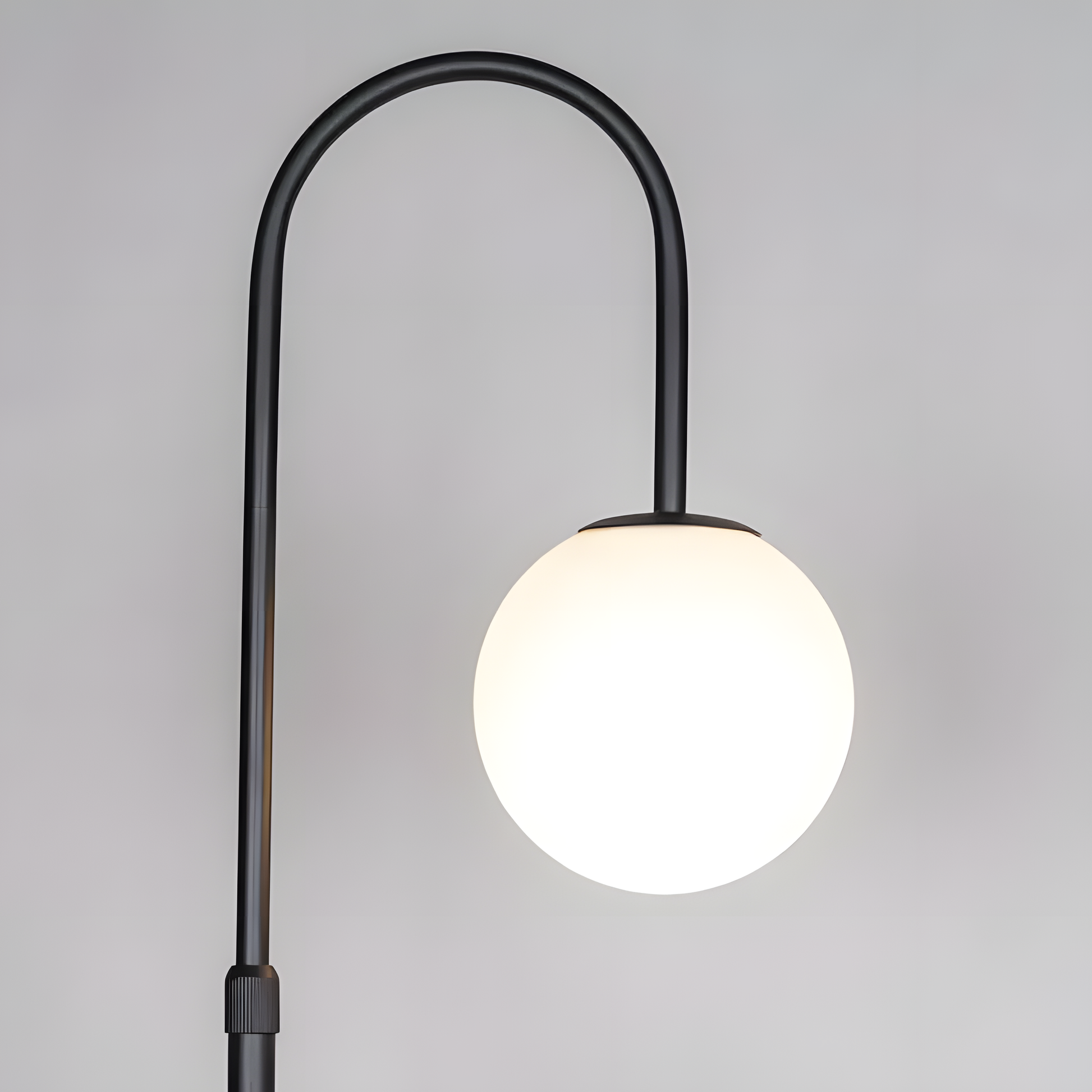 Elegant and sophisticated design of the curved neck floor lamp