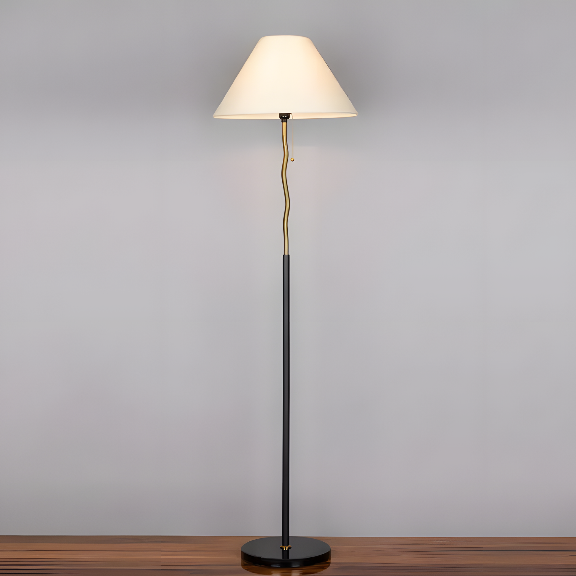 Stunning black marble base of the Ruthless (Marble) Floor Lamp adding natural elegance