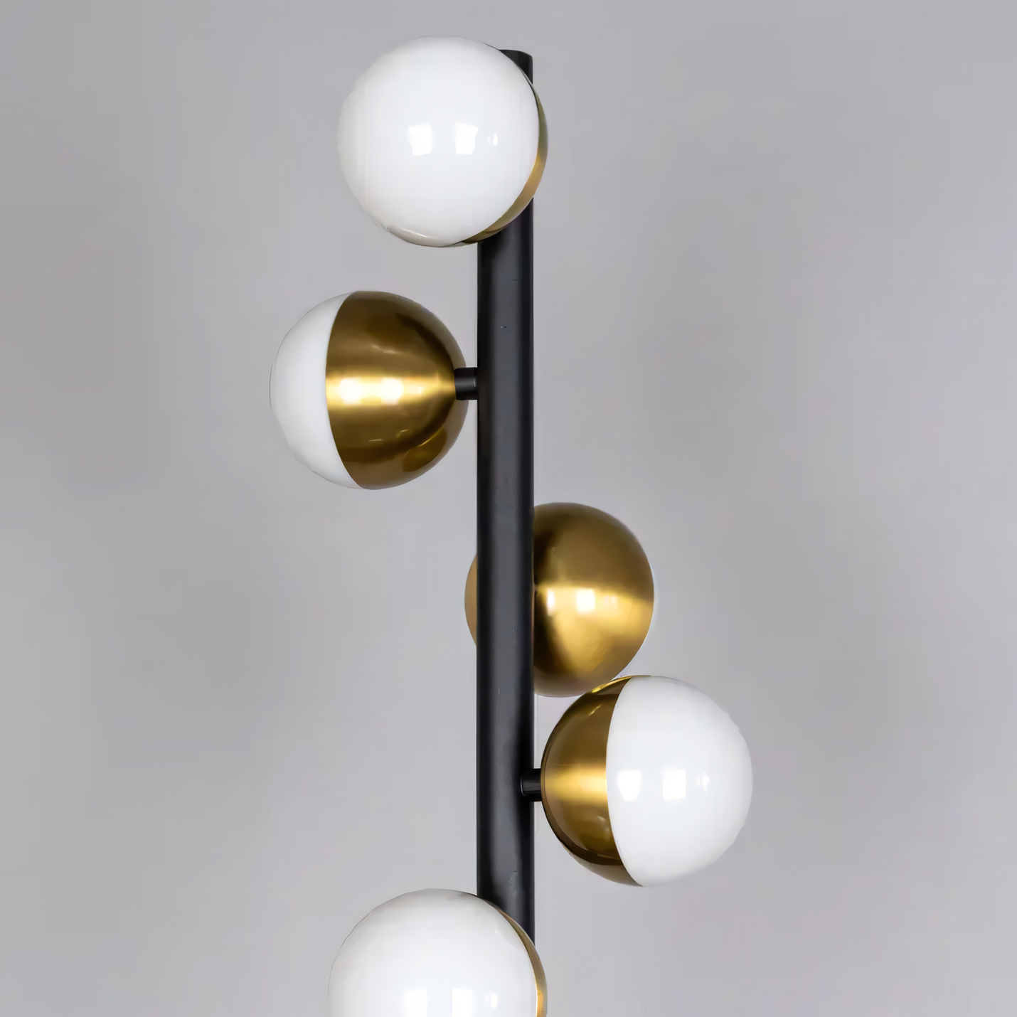 Milky-White Light Bubble Floor Lamp with Marble Base