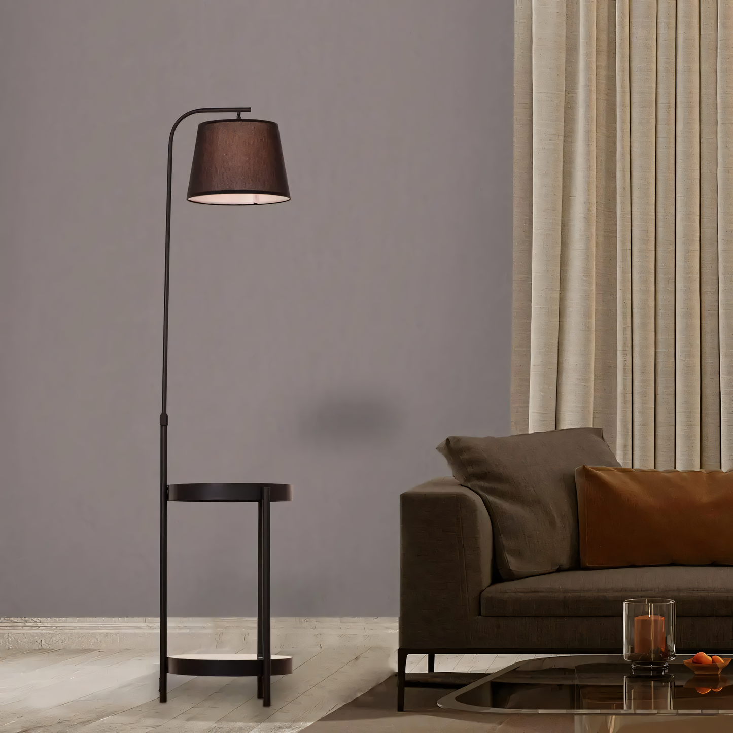 Smart Wireless Charging Marble Floor Lamp