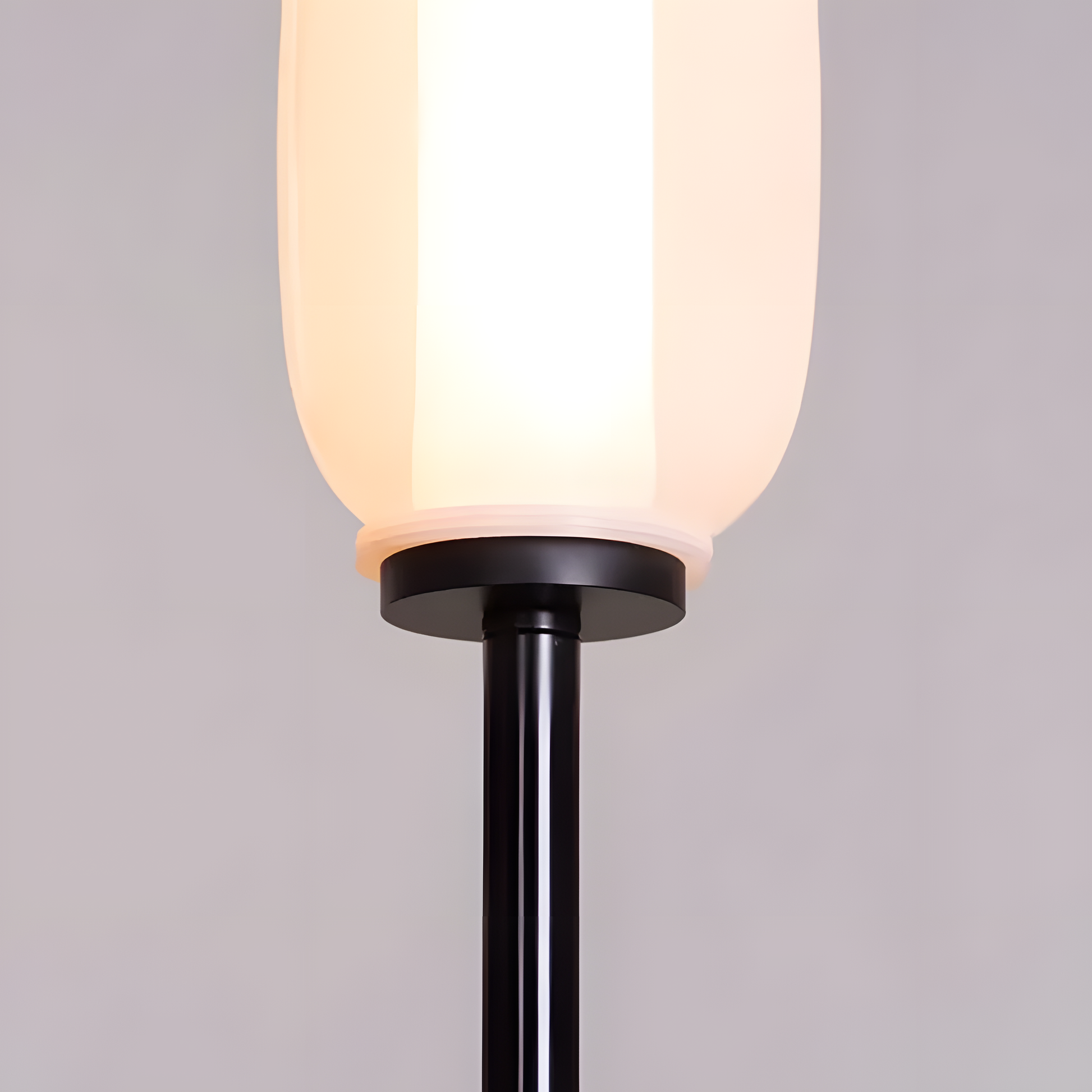 Serene Amber and Grey Glass Lamp