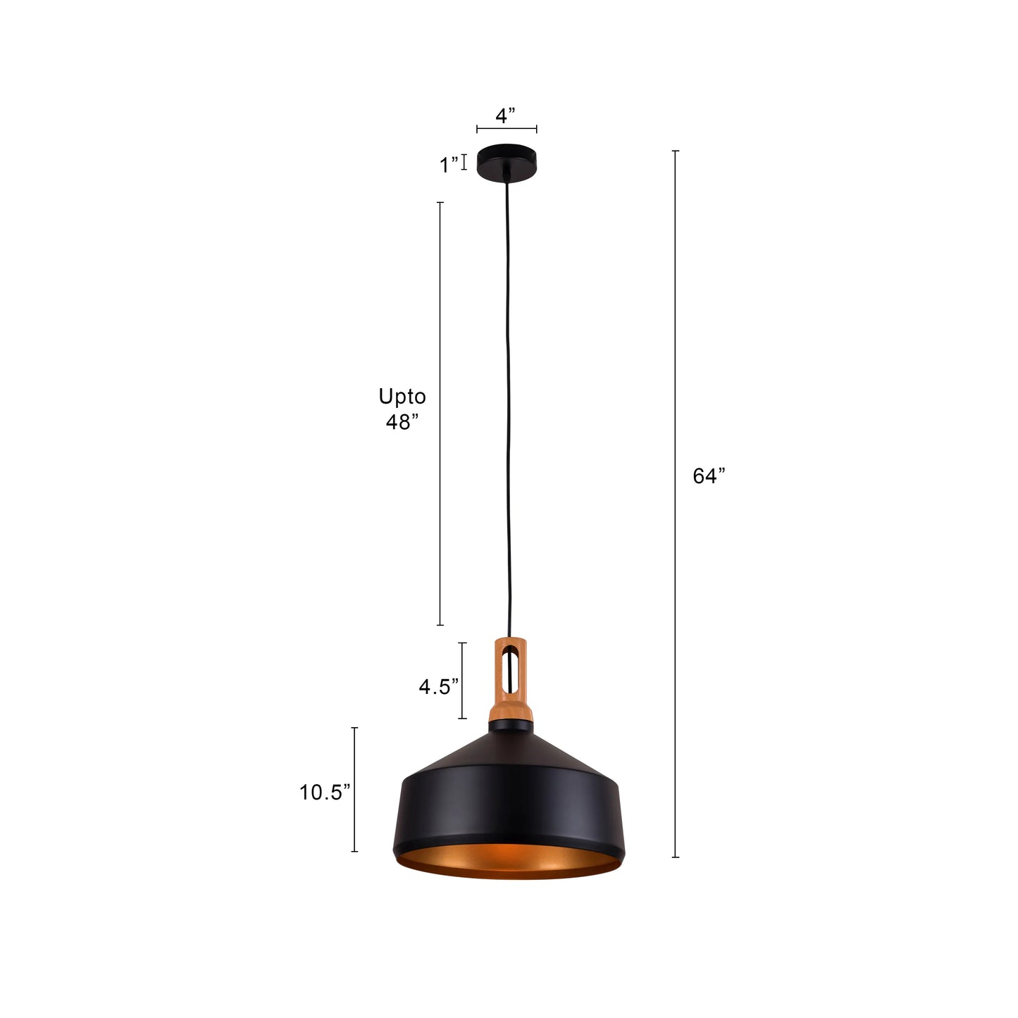 Bowled Over (Black) Pendant Light