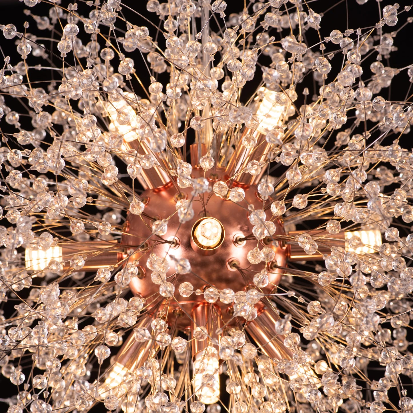 Touch The Clouds (Round, Rose Gold) Crystal Chandelier