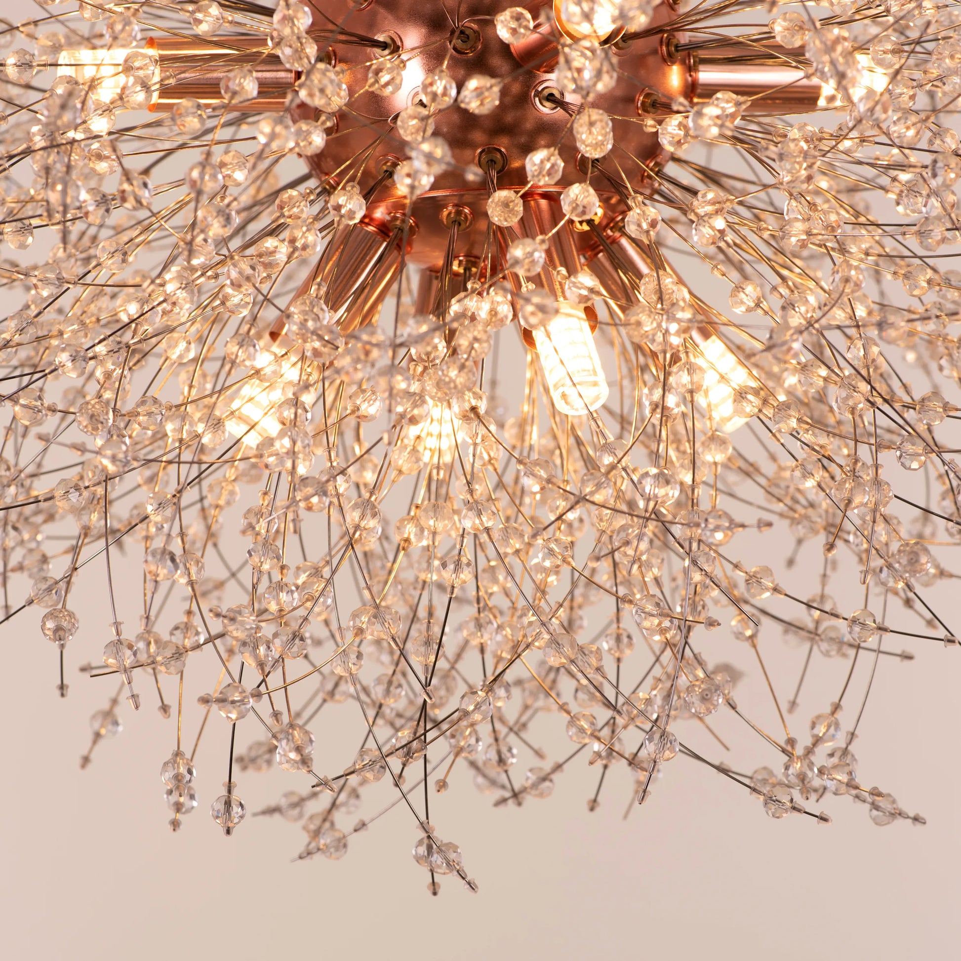 Touch The Clouds Chandelier in rose gold finish