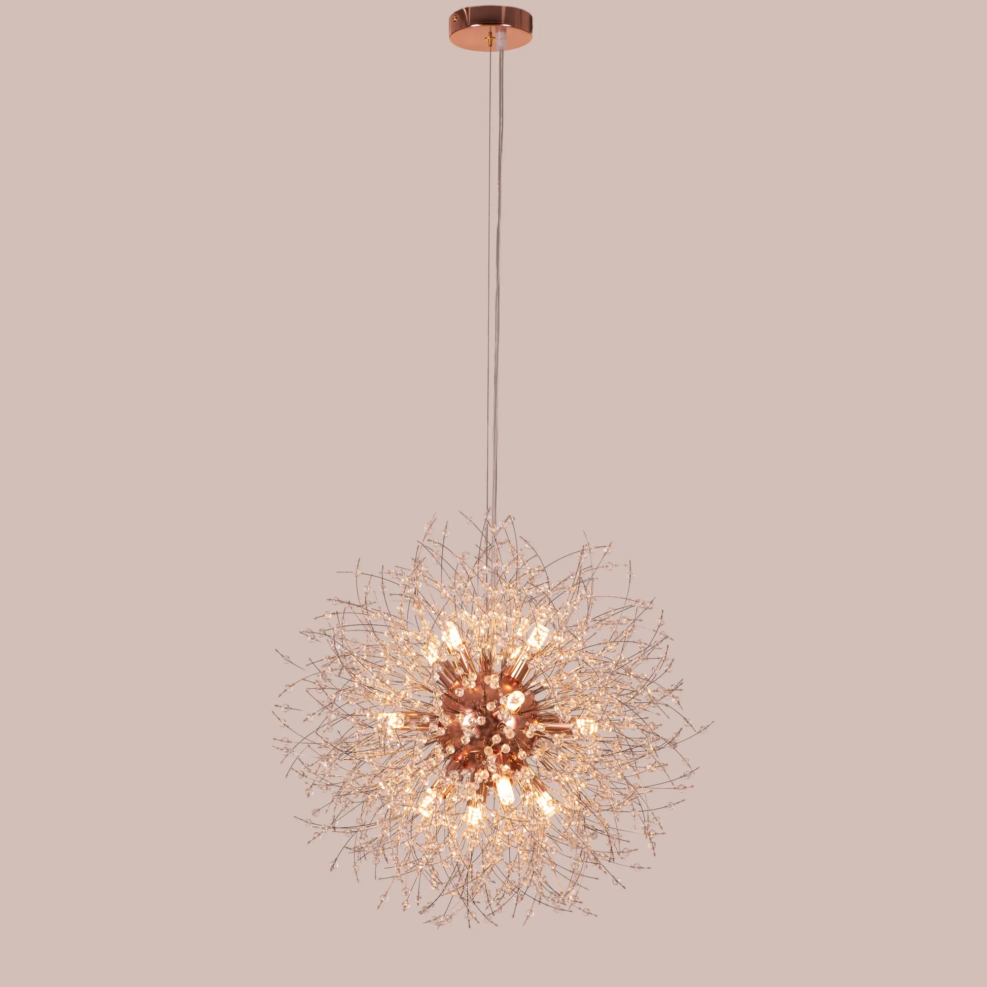 Touch The Clouds Chandelier in rose gold finish