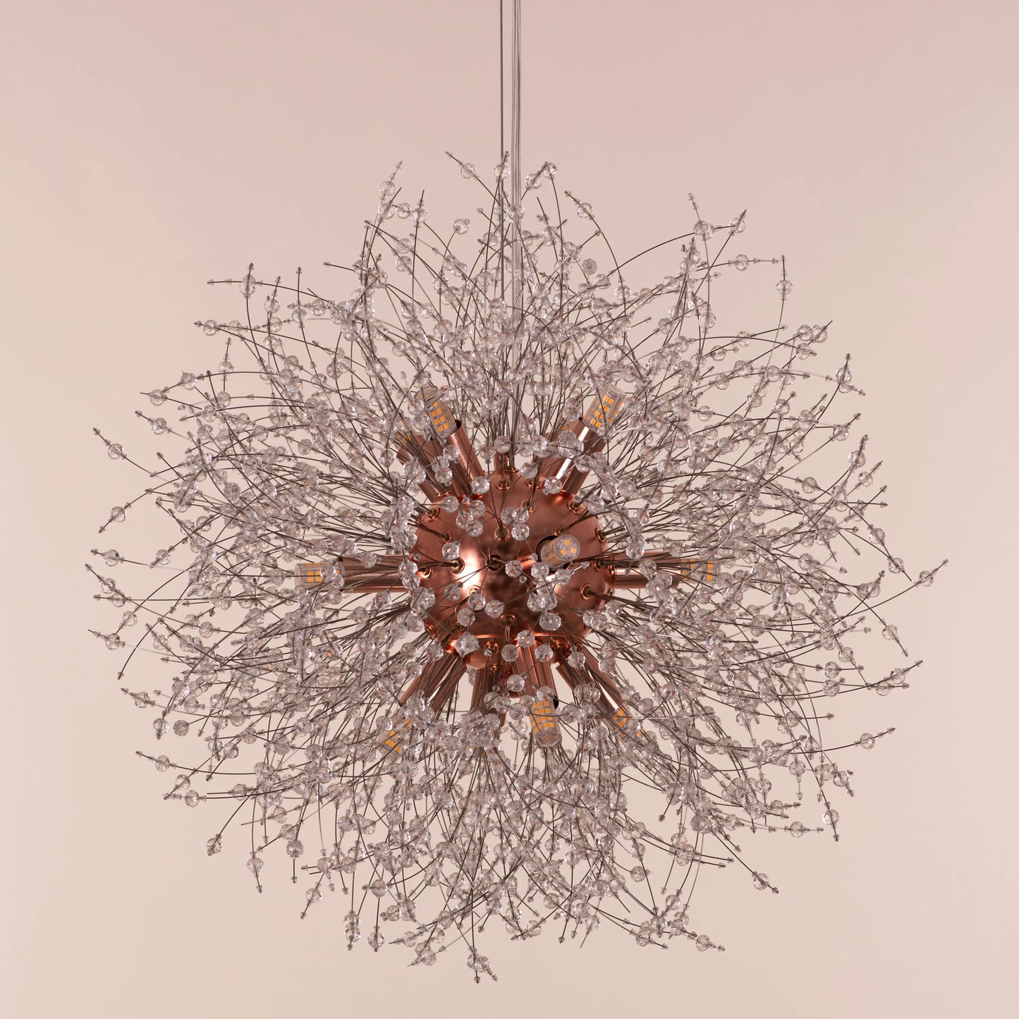 Touch The Clouds (Round, Rose Gold) Crystal Chandelier