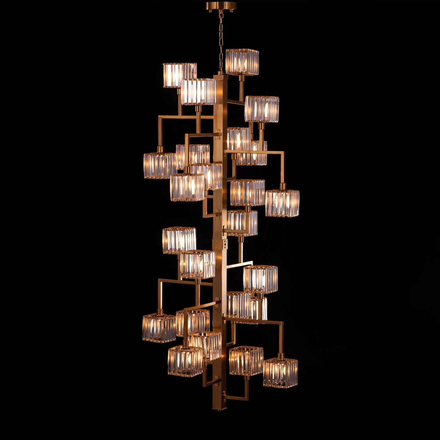 Watch The Throne (Large, Vertical, Gold) Crystal Chandelier