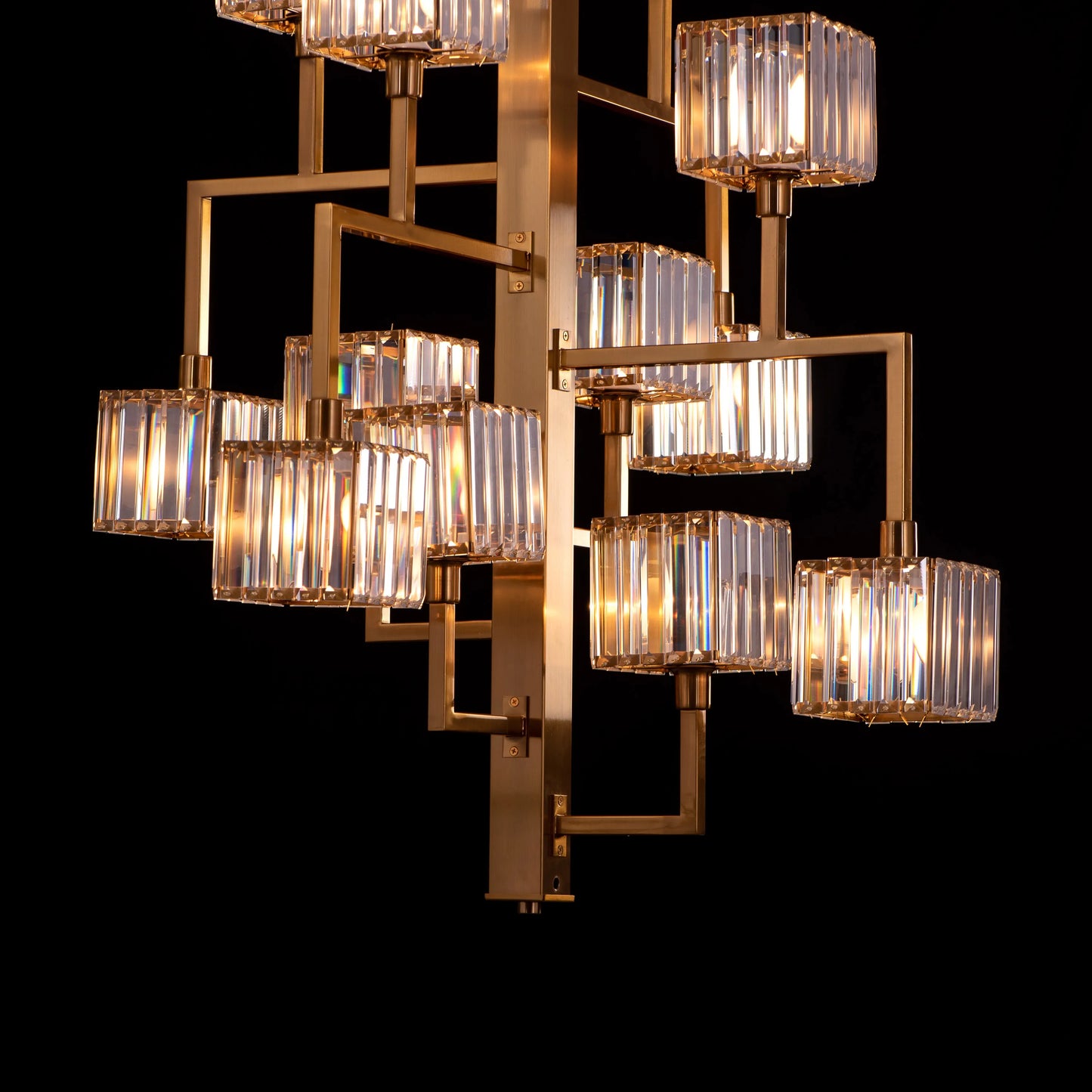 Watch The Throne (Large, Vertical, Gold) Crystal Chandelier