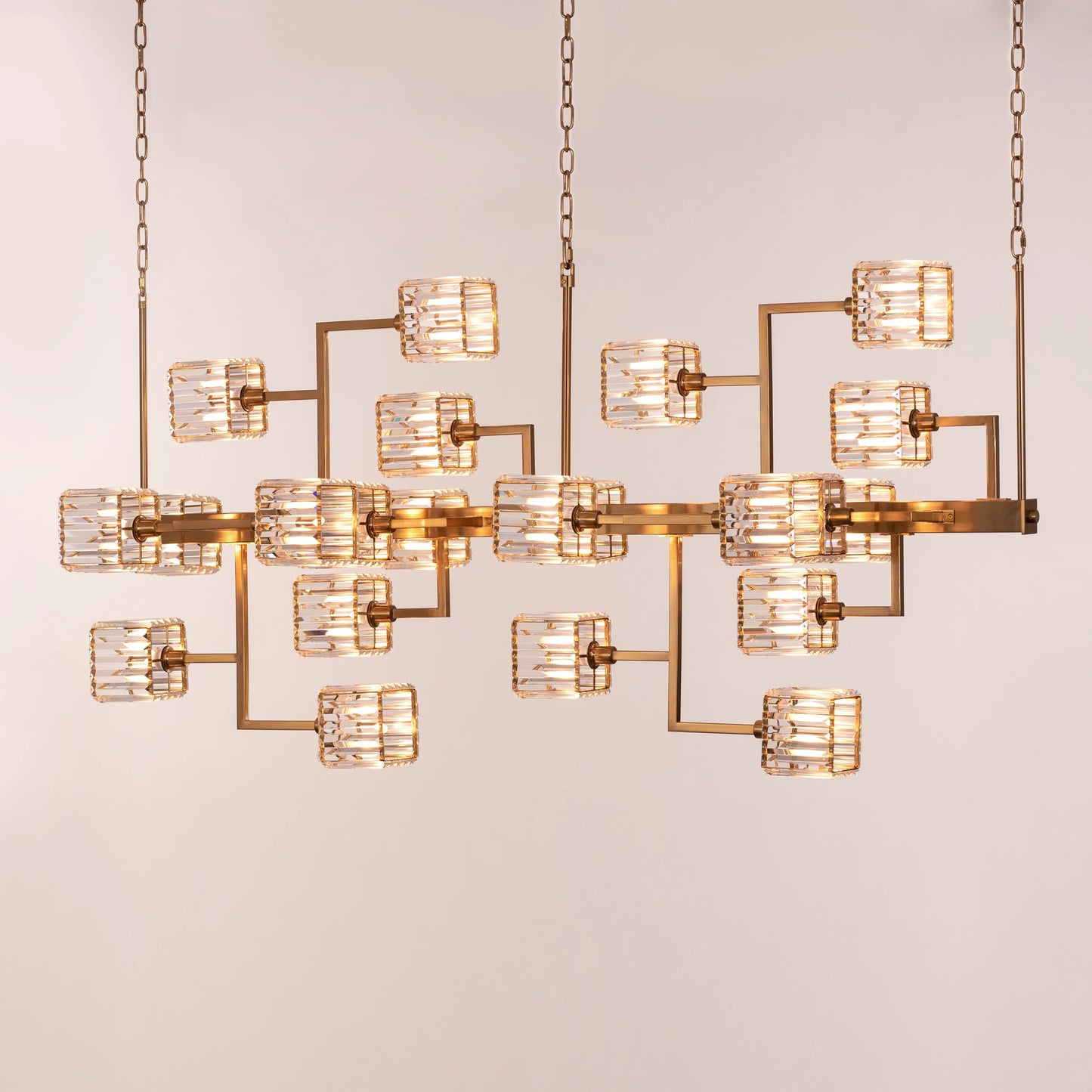 Watch the Throne large gold crystal chandelier for luxury interiors.