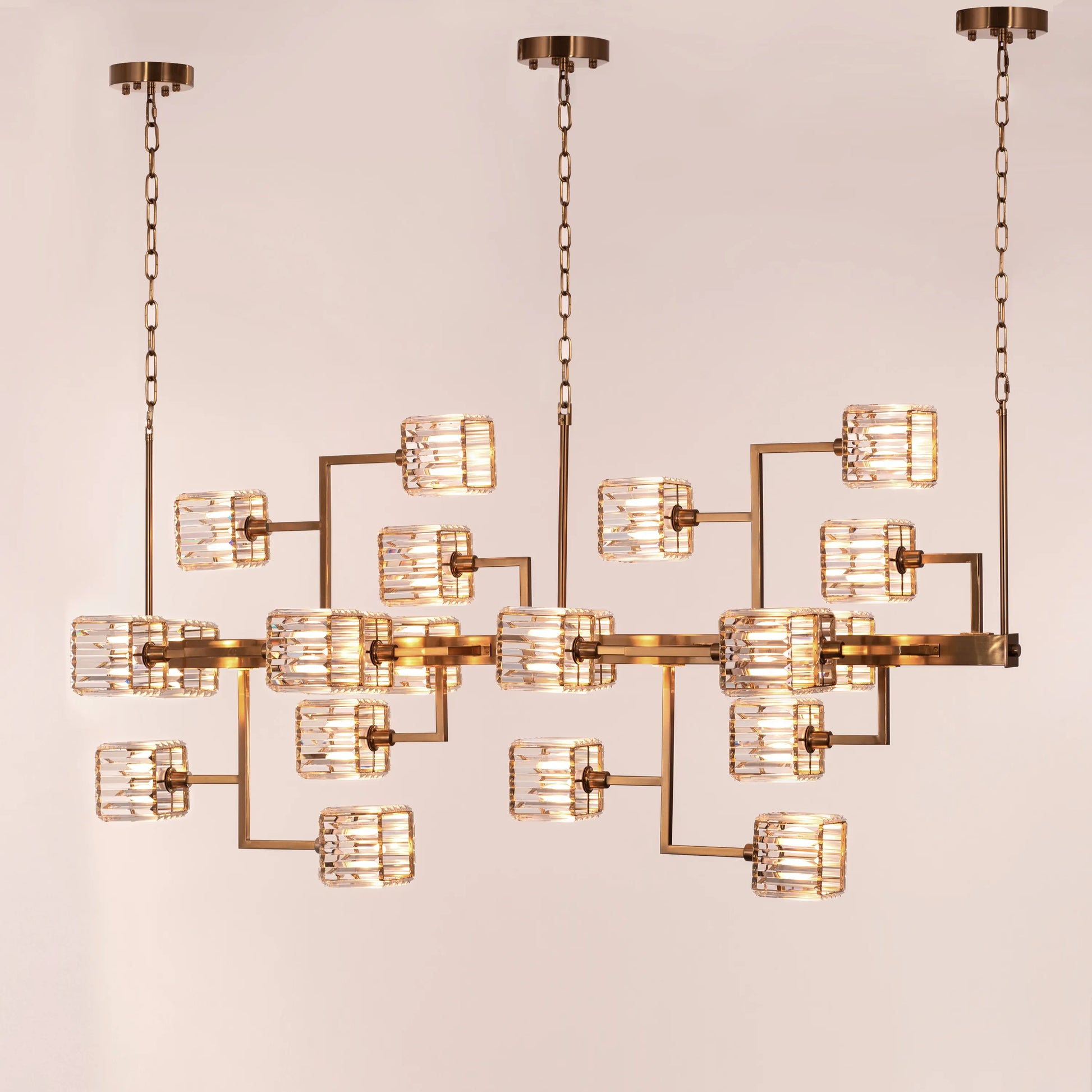 Watch the Throne large gold crystal chandelier for luxury interiors.