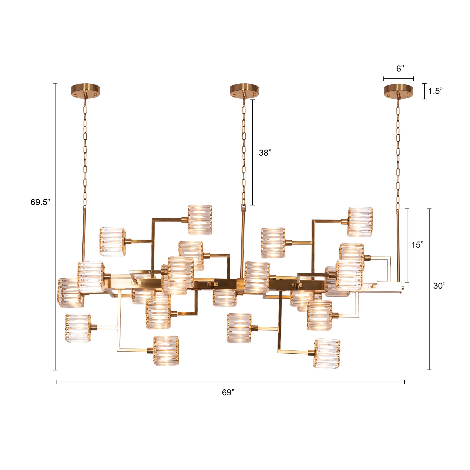 Watch the Throne large gold crystal chandelier for luxury interiors.