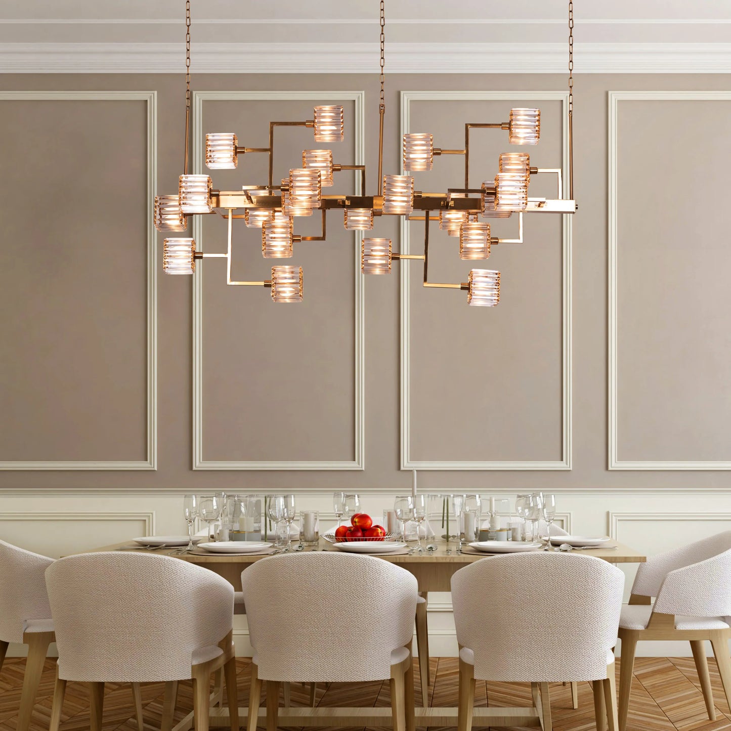 Watch the Throne large gold crystal chandelier for luxury interiors.