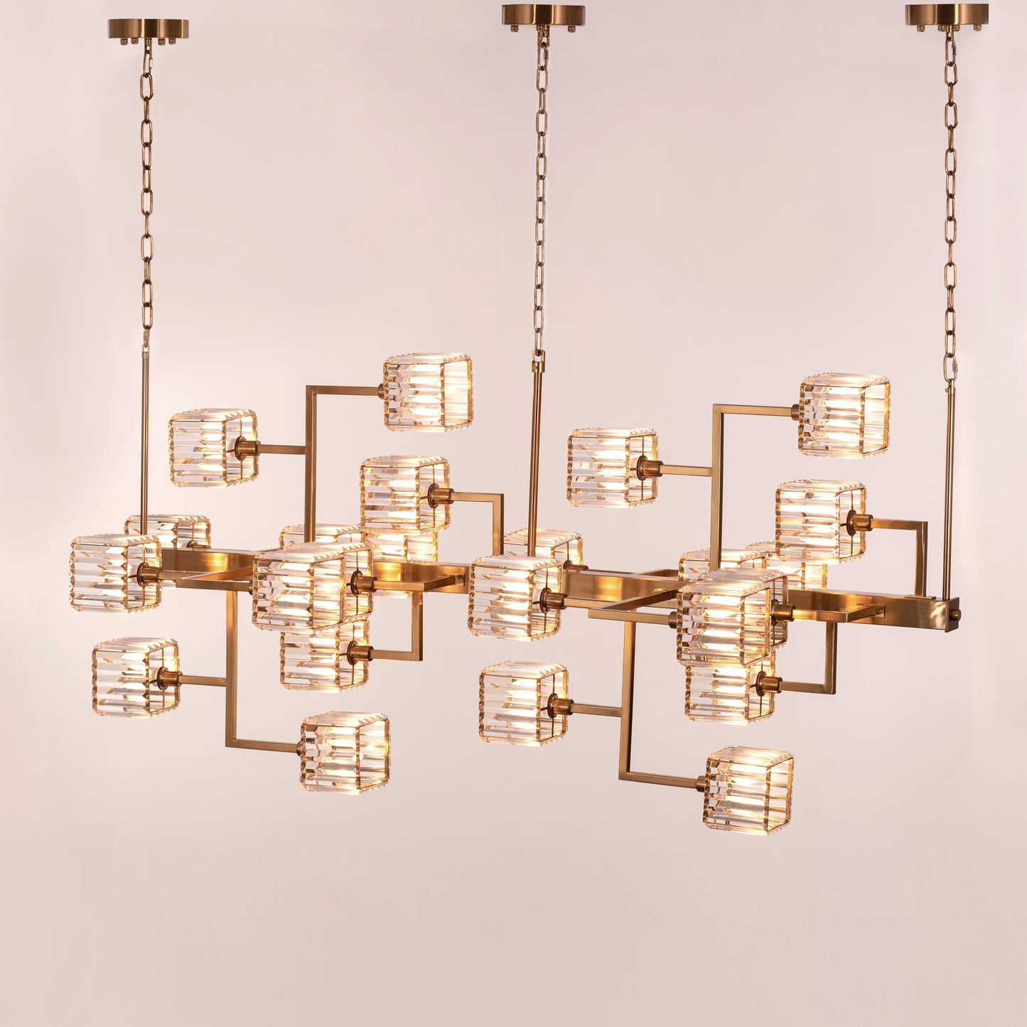 Watch the Throne large gold crystal chandelier for luxury interiors.