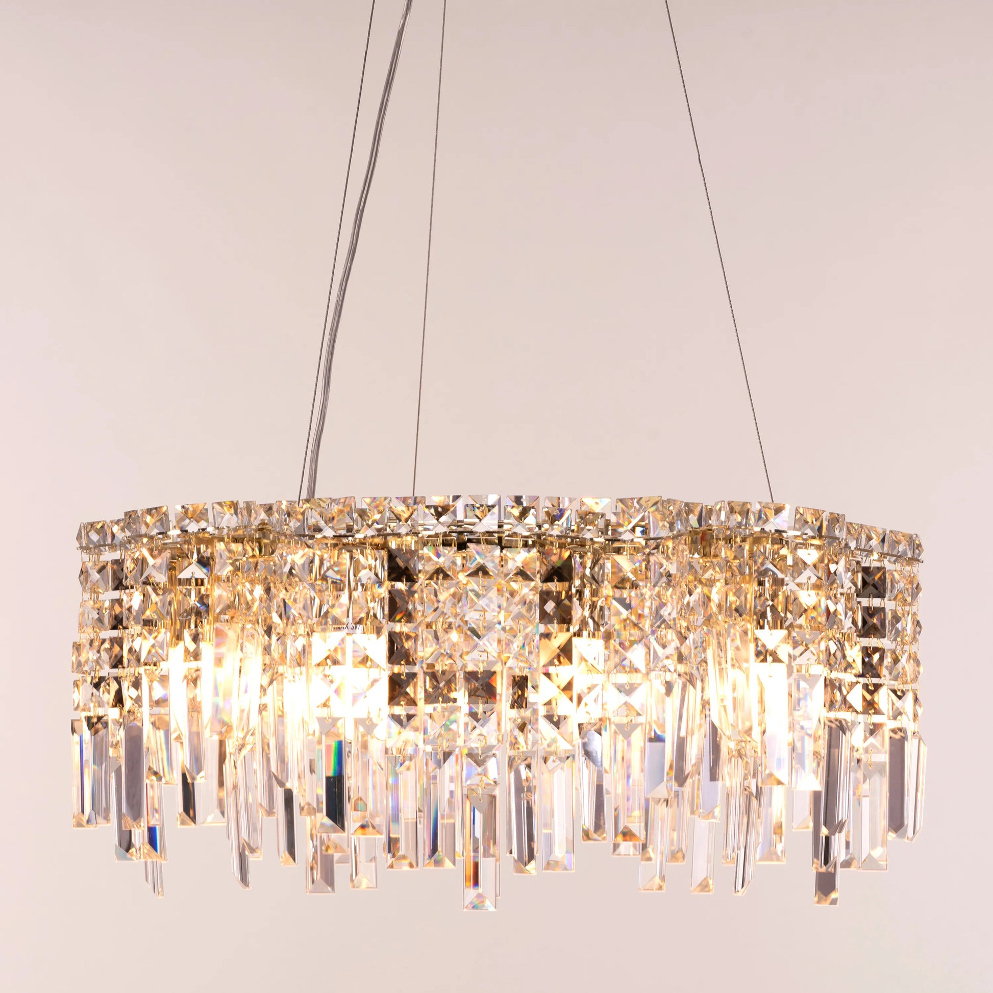 Through The Fire Chandelier in gold finish