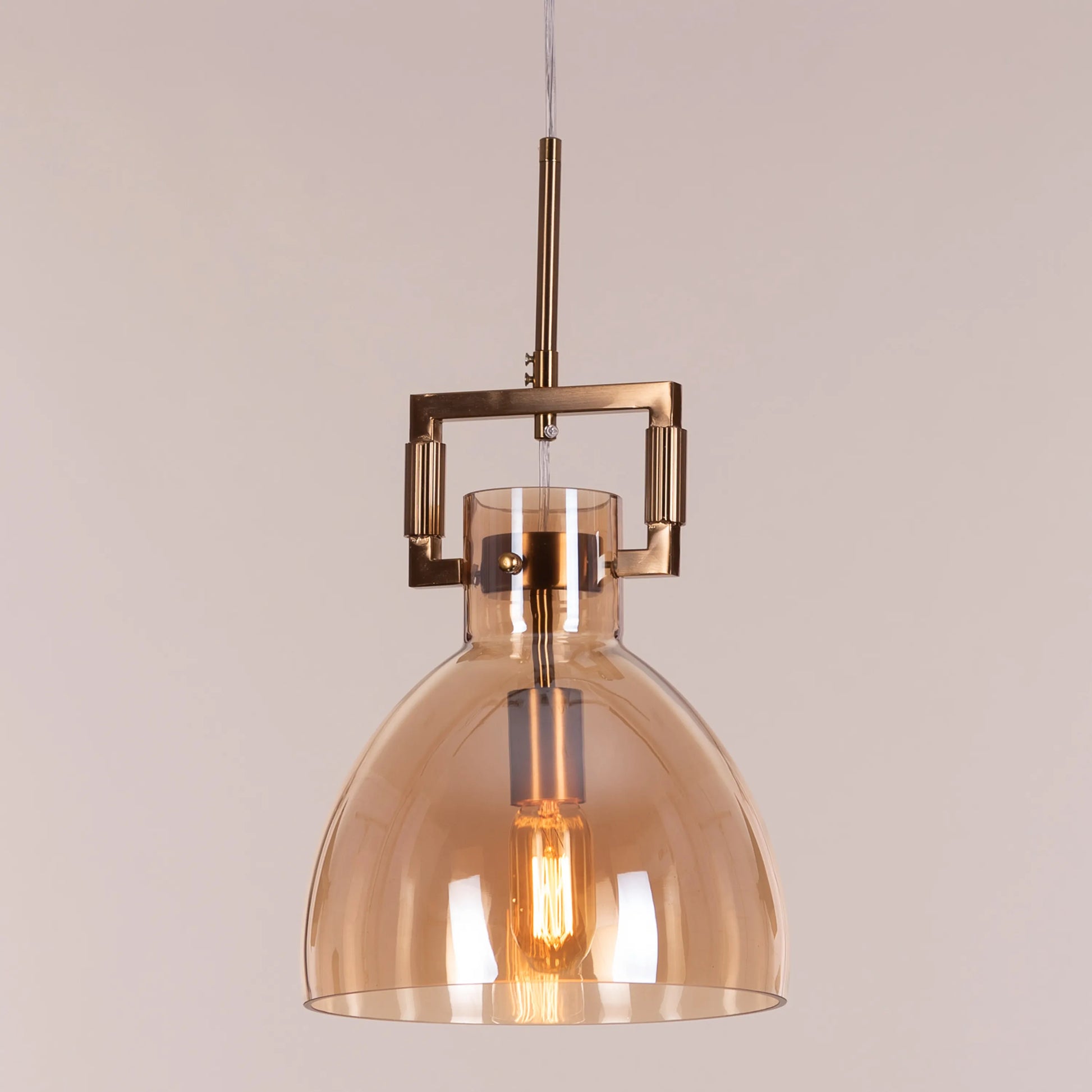 Modern Oval Amber Glass Pendant Light for a Cozy Glow – High Hopes Collection