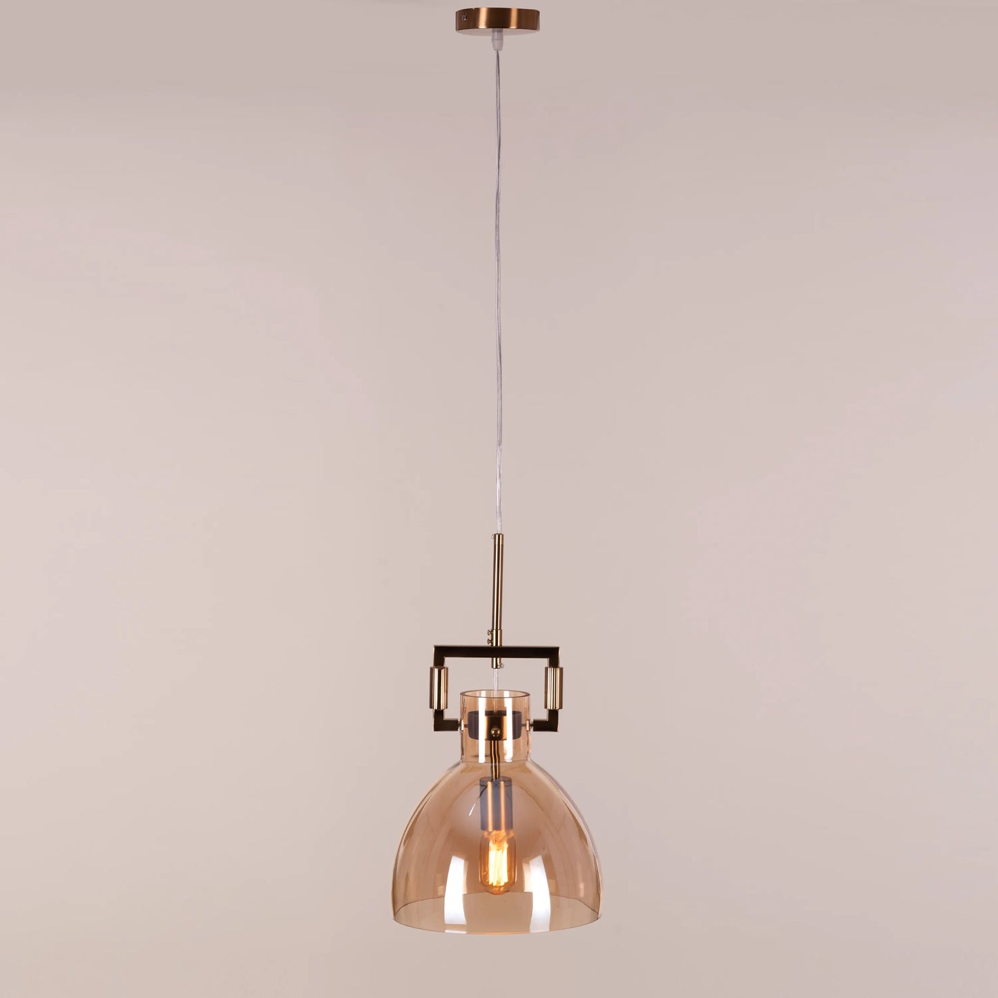 Modern Oval Amber Glass Pendant Light for a Cozy Glow – High Hopes Collection