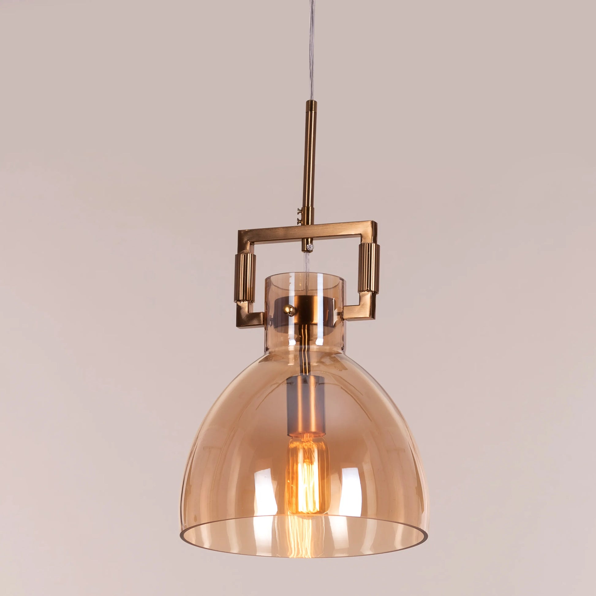 Modern Oval Amber Glass Pendant Light for a Cozy Glow – High Hopes Collection