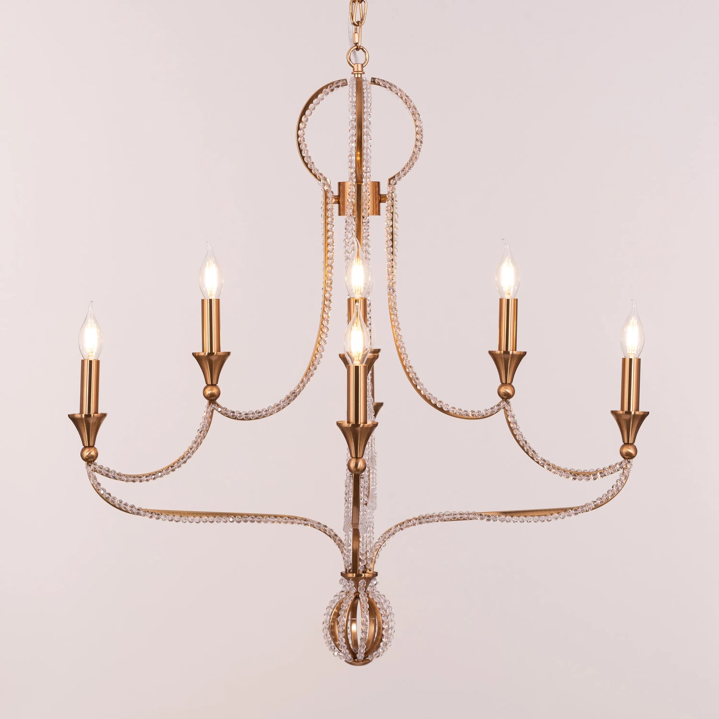 Follow Your Muse (Large, Gold) Crystal Chandelier