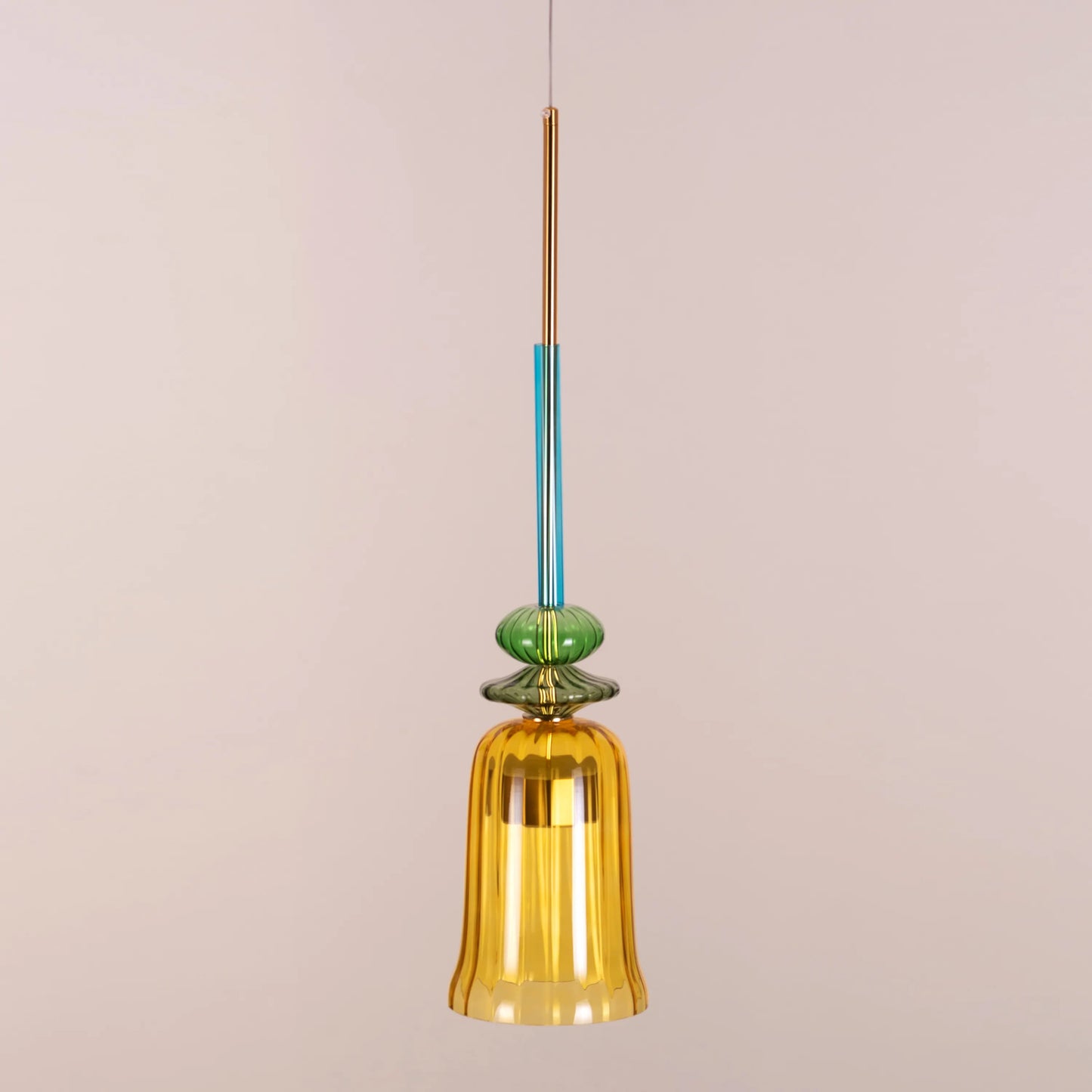 Tropical Treat (Gold, Built-In LED) Glass Pendant Light