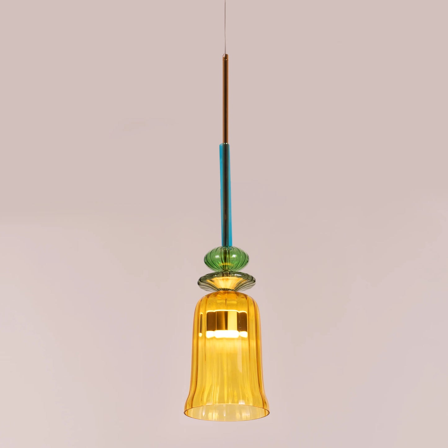 Tropical Treat (Gold, Built-In LED) Glass Pendant Light