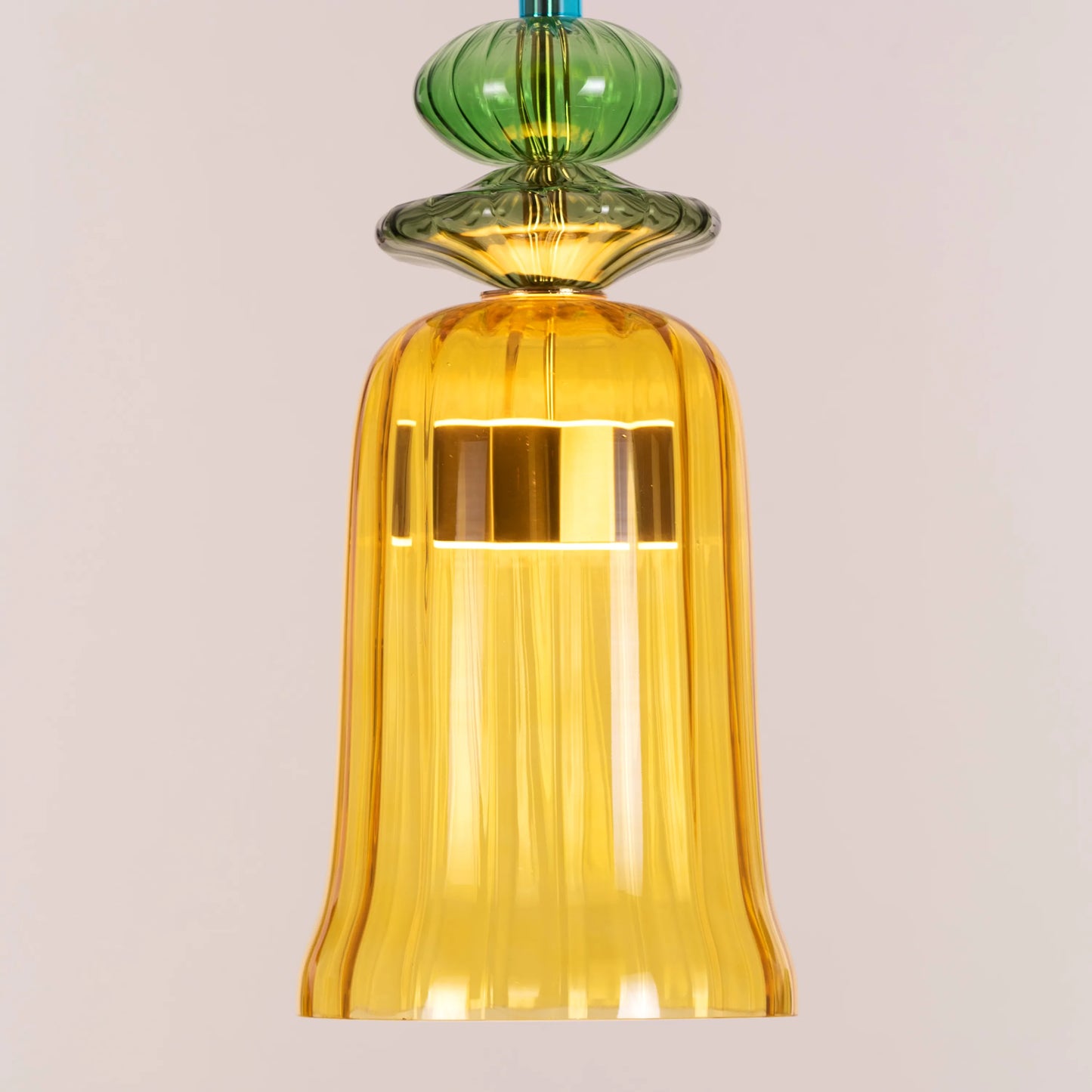 Tropical Treat (Gold, Built-In LED) Glass Pendant Light