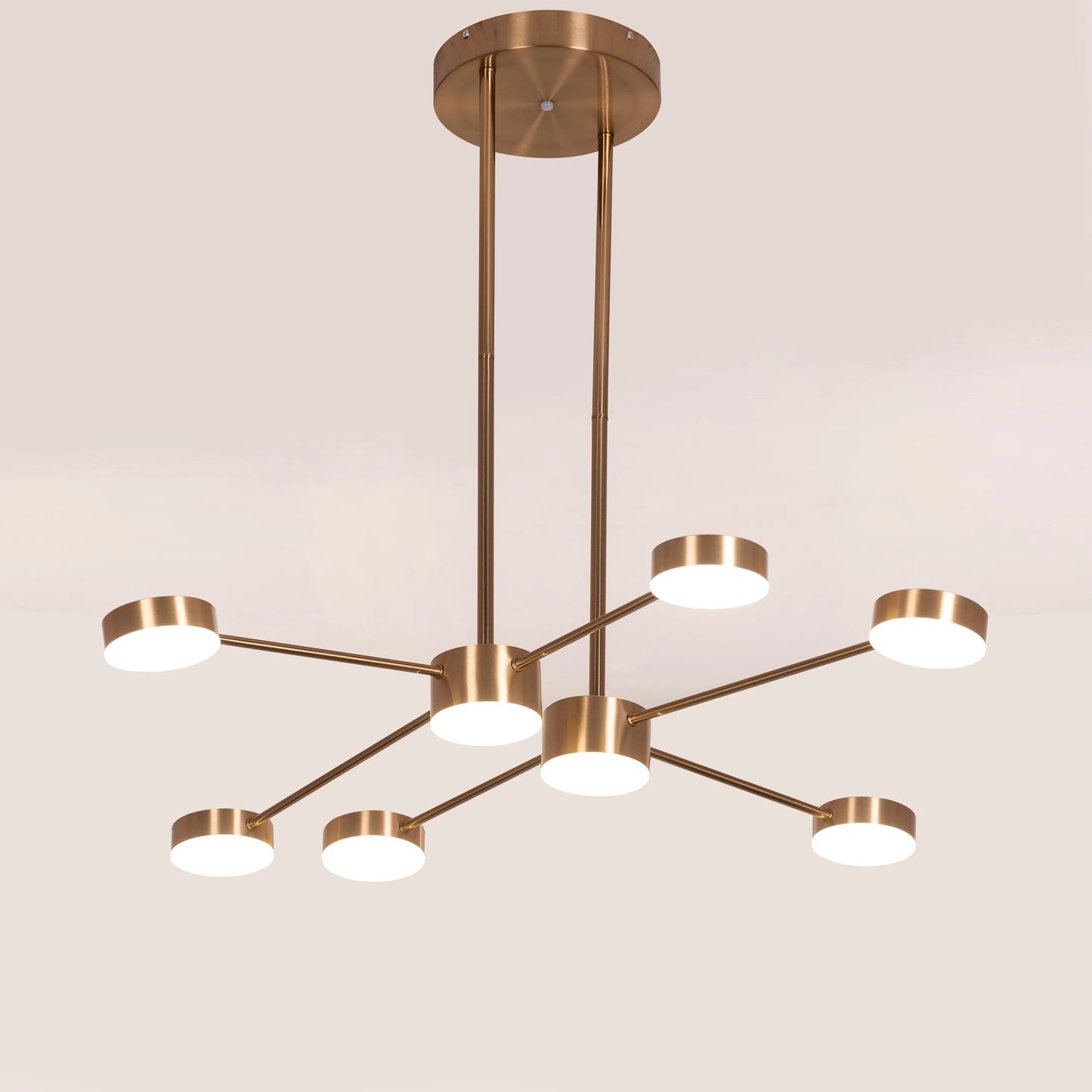 Walk On By (Large, Gold, Dimmable LED with Remote Control) Ceiling Chandelier