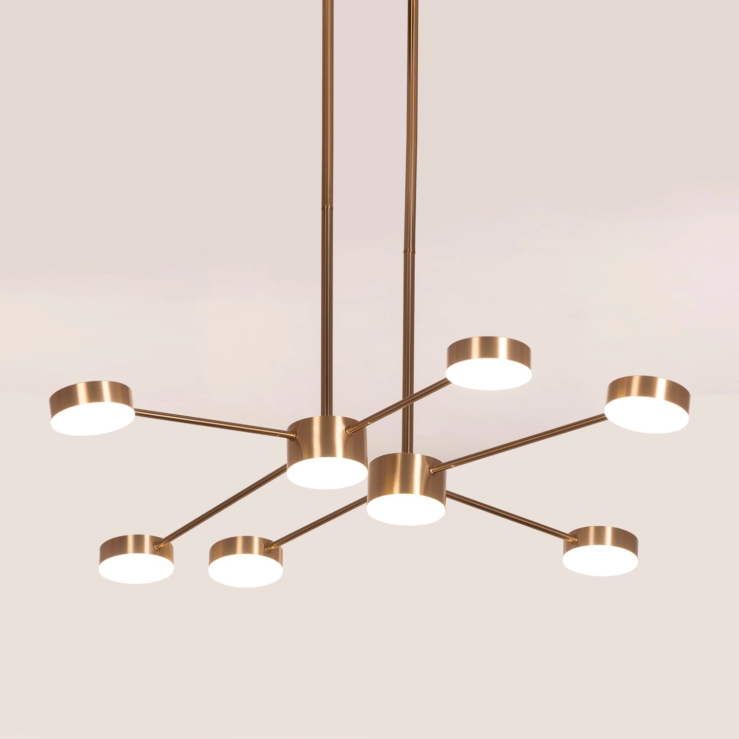 Walk On By (Large, Gold, Dimmable LED with Remote Control) Ceiling Chandelier