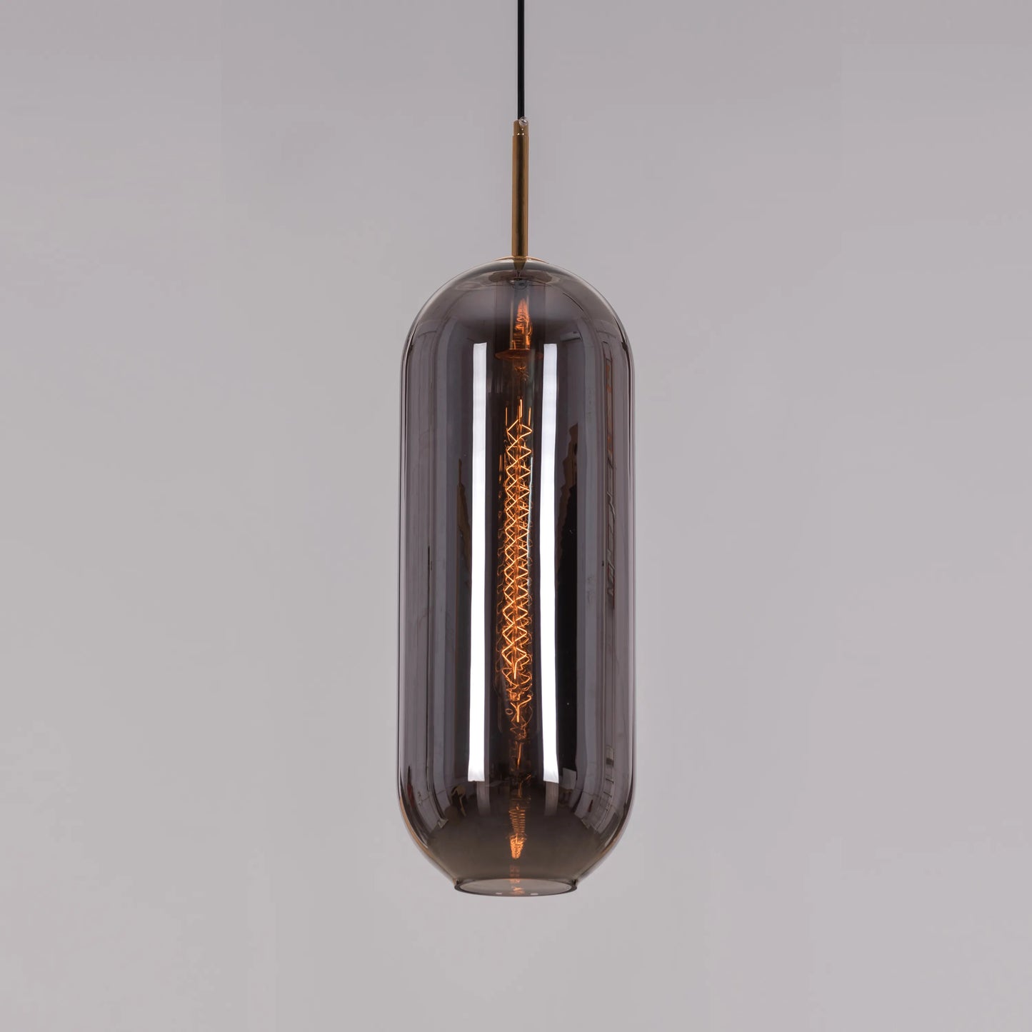 Glamour (Gold, Smokey Grey) Glass Pendant Light