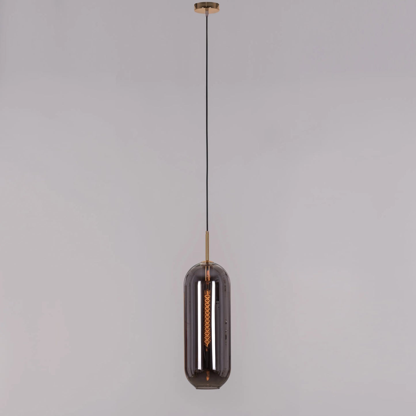 Glamour (Gold, Smokey Grey) Glass Pendant Light