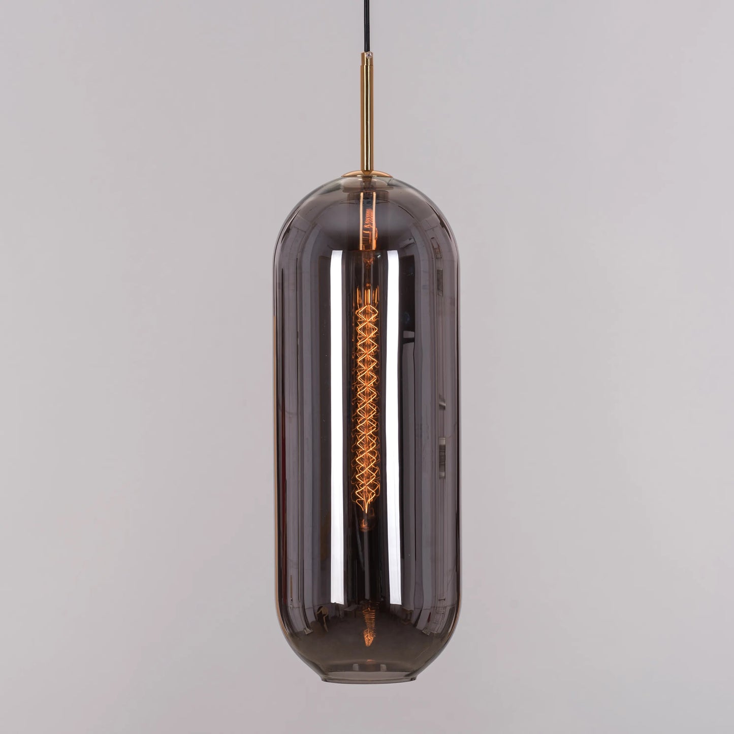 Glamour (Gold, Smokey Grey) Glass Pendant Light