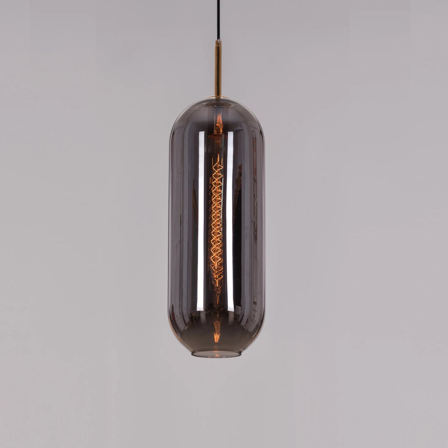 Glamour (Gold, Smokey Grey) Glass Pendant Light