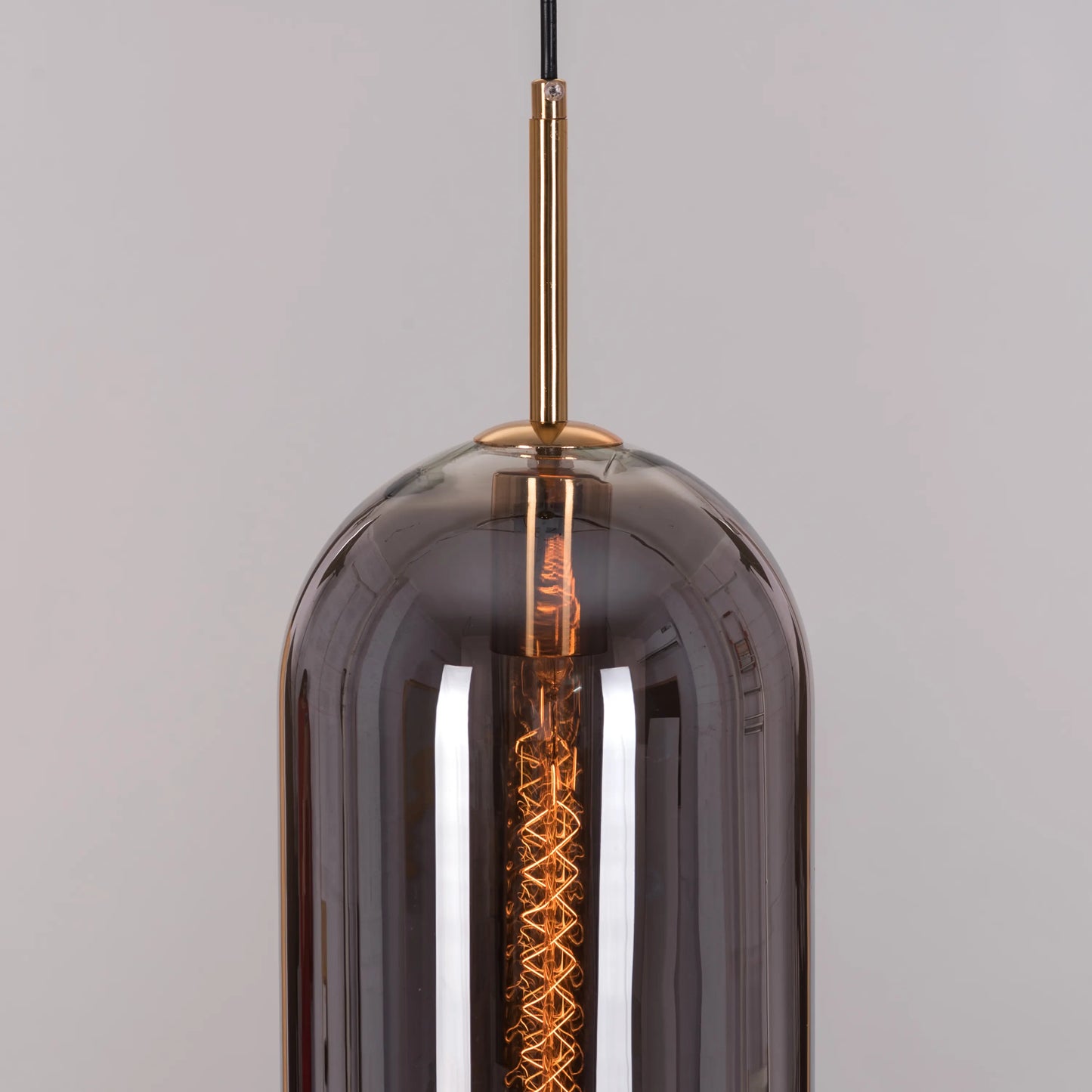 Glamour (Gold, Smokey Grey) Glass Pendant Light