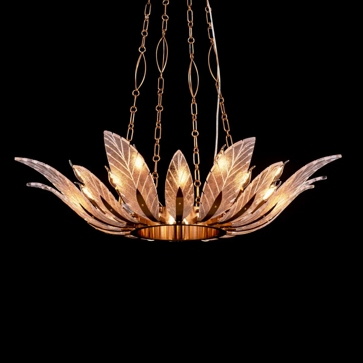 Trance (Large, Gold) Glass Chandelier