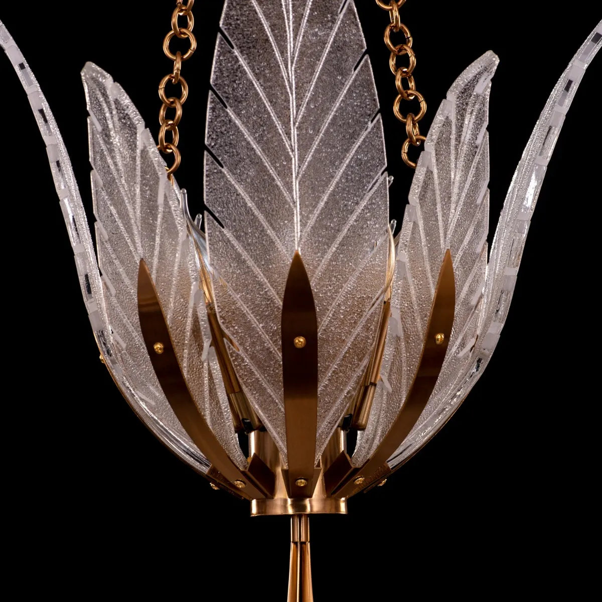 Trance (Small, Gold) Glass Chandelier