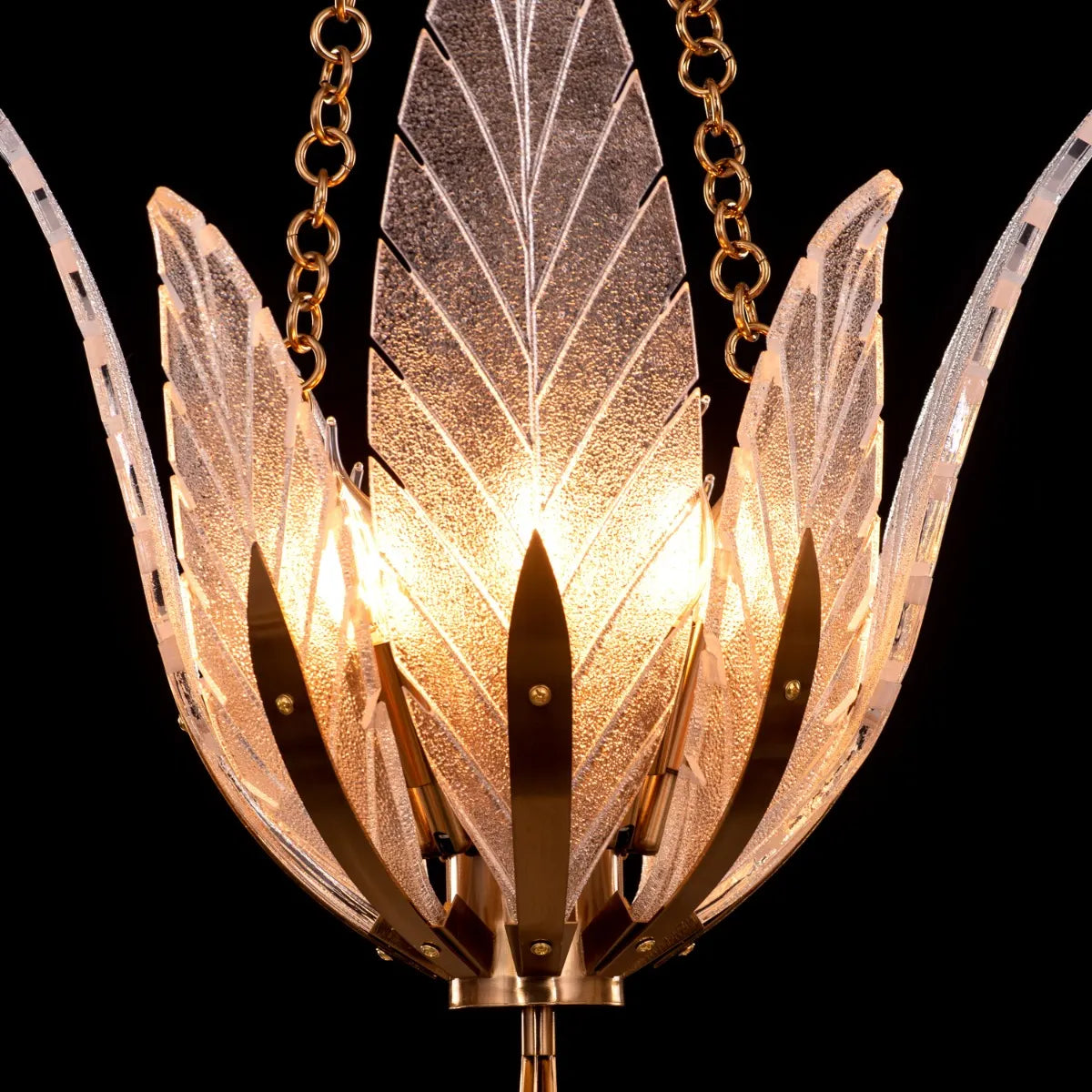 Trance (Small, Gold) Glass Chandelier