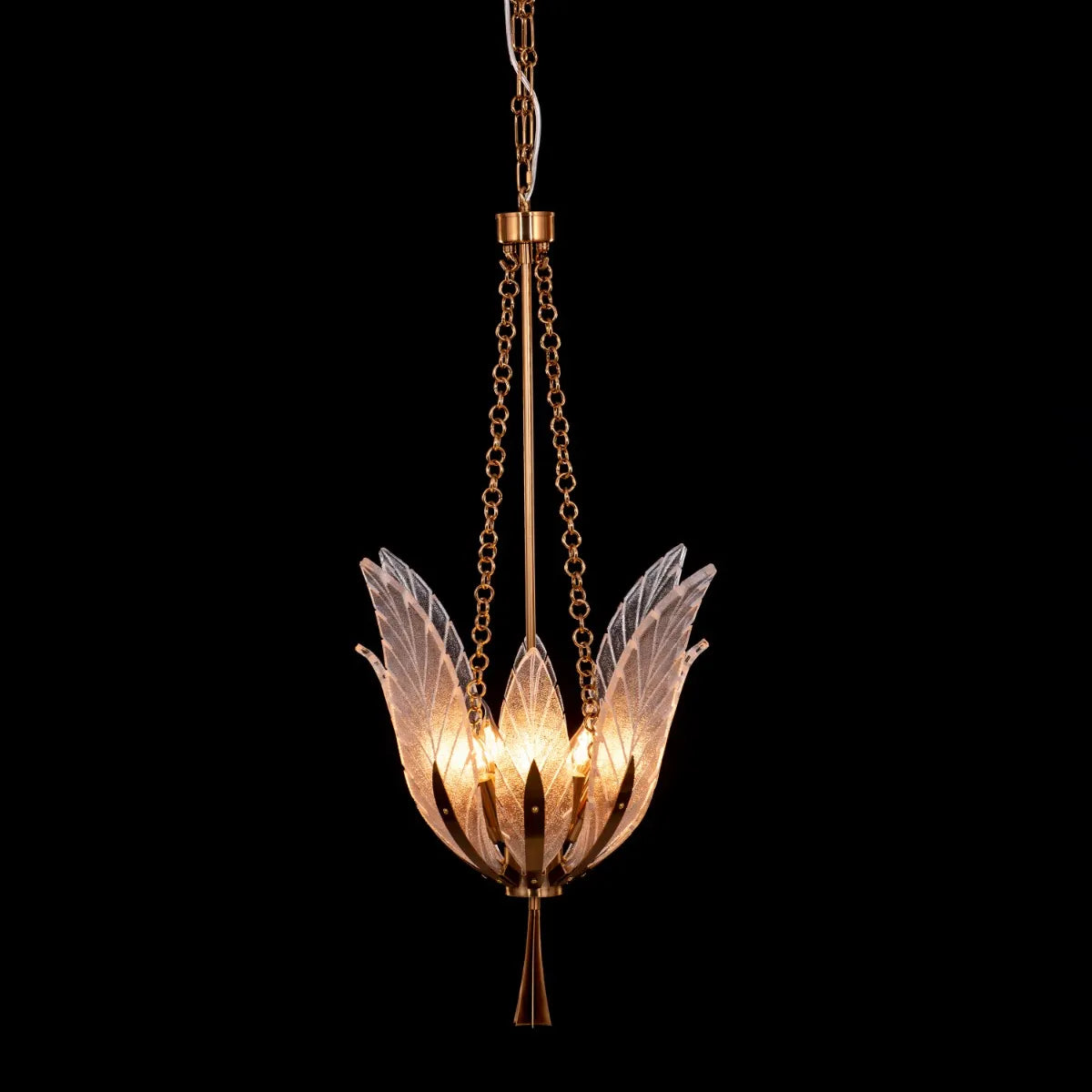 Trance (Small, Gold) Glass Chandelier